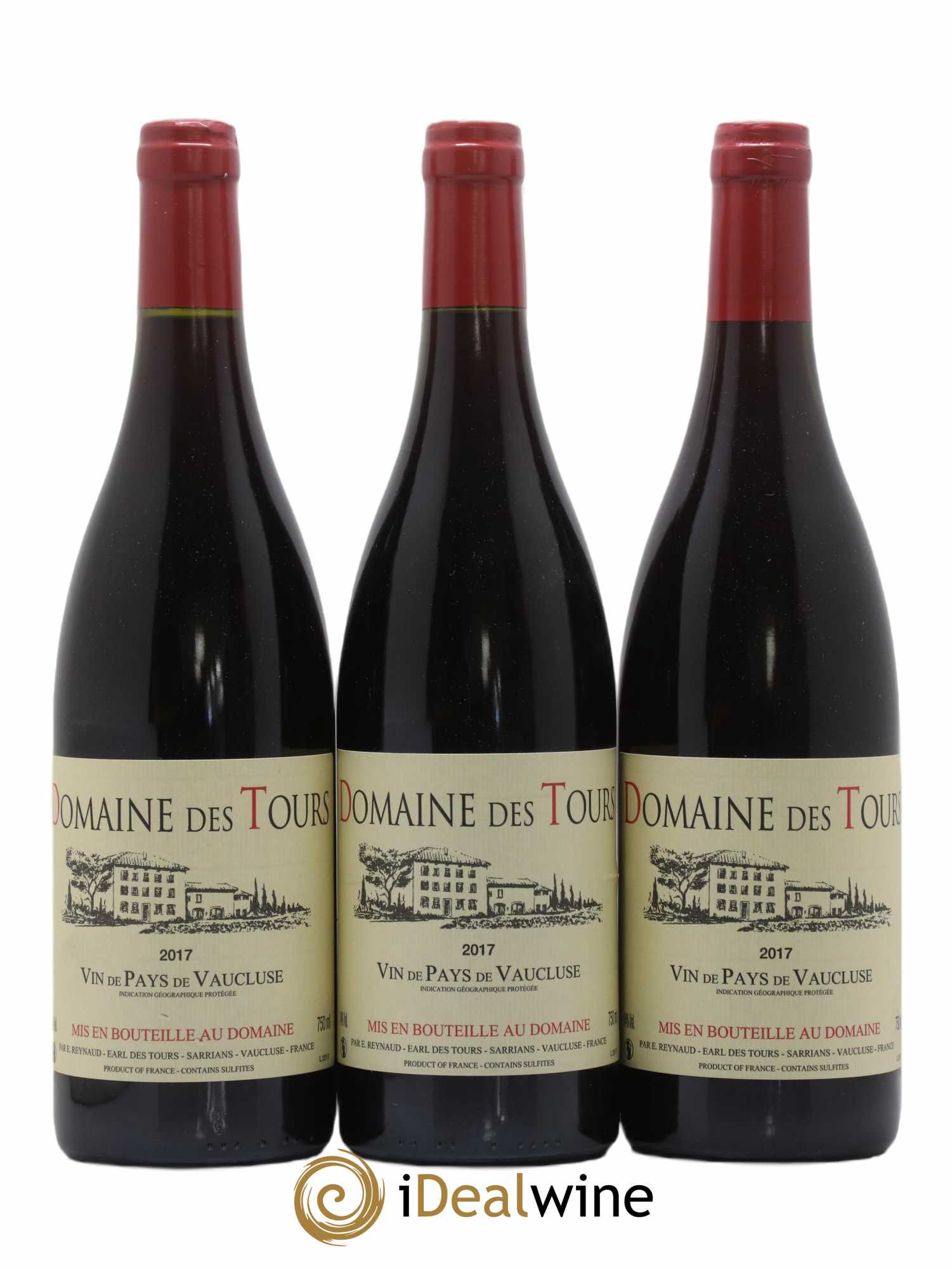 Vaucluse (Vin de Pays de Vaucluse) Domaine des Tours Emmanuel Reynaud 2017 - Lot de 3 bouteilles - 0