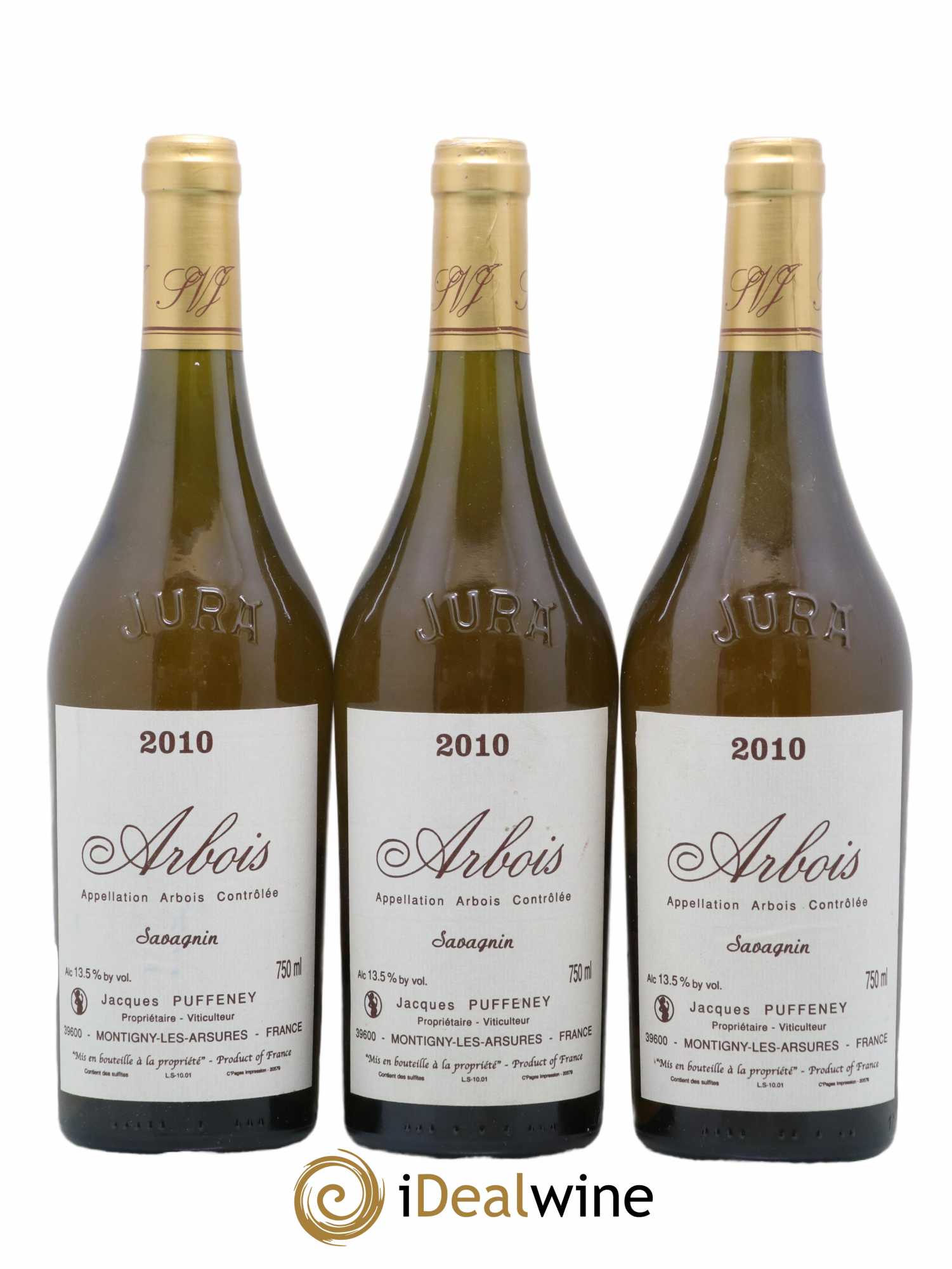 Arbois Savagnin Jacques Puffeney 2010 - Lot de 3 bouteilles - 0