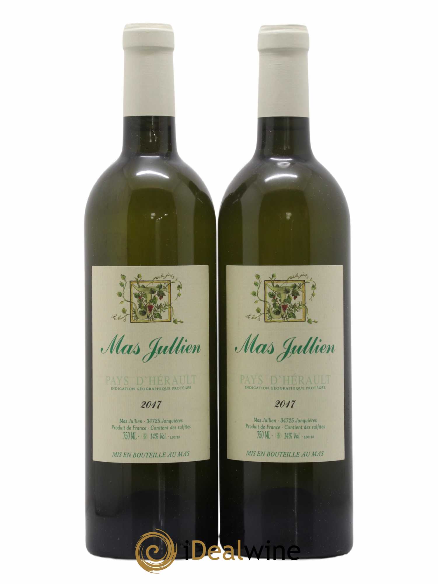 Pays d'Hérault Mas Jullien Olivier Jullien 2017 - Lot de 2 bouteilles - 0