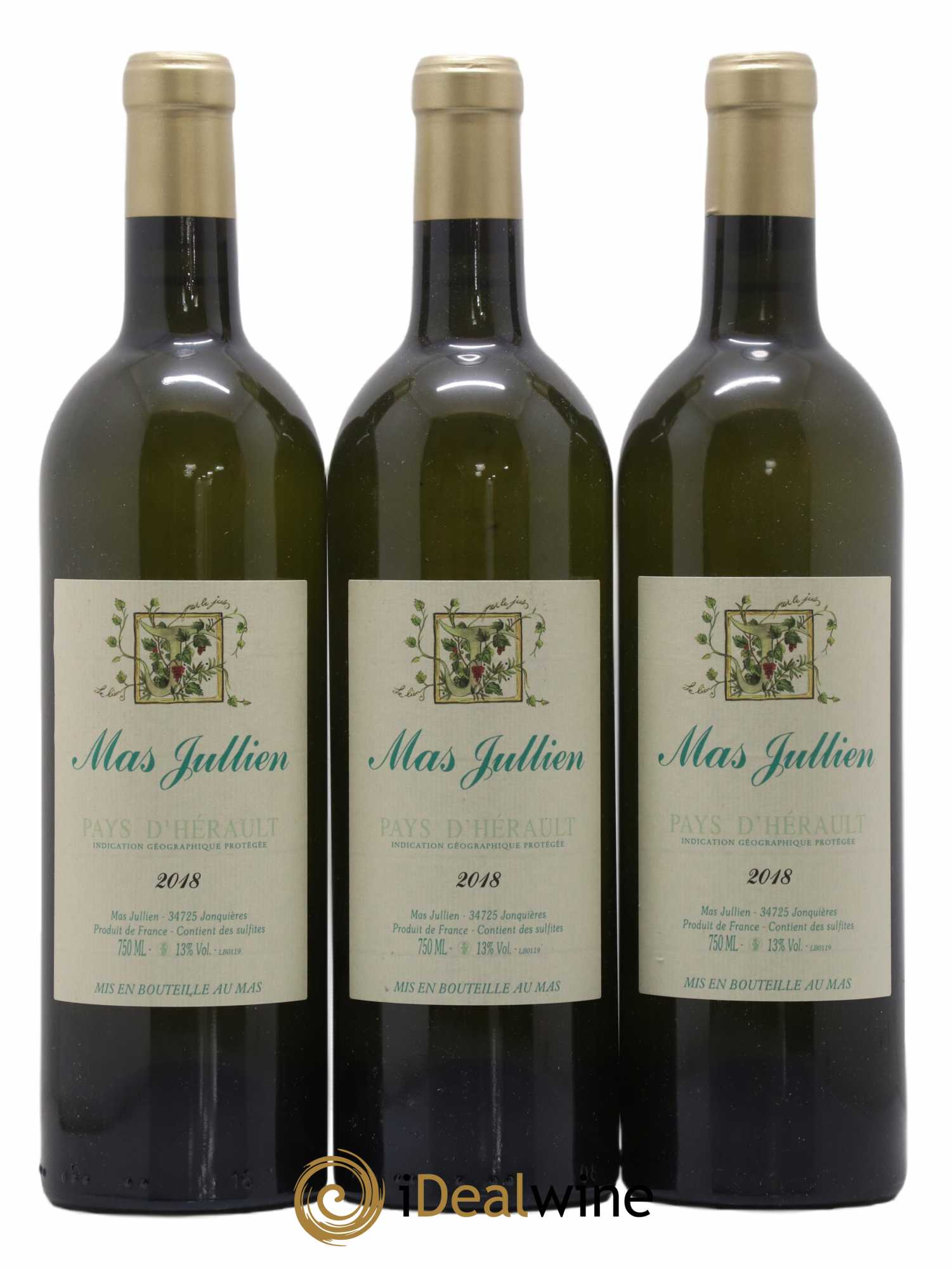 Pays d'Hérault Mas Jullien Olivier Jullien 2018 - Lot de 3 bouteilles - 0