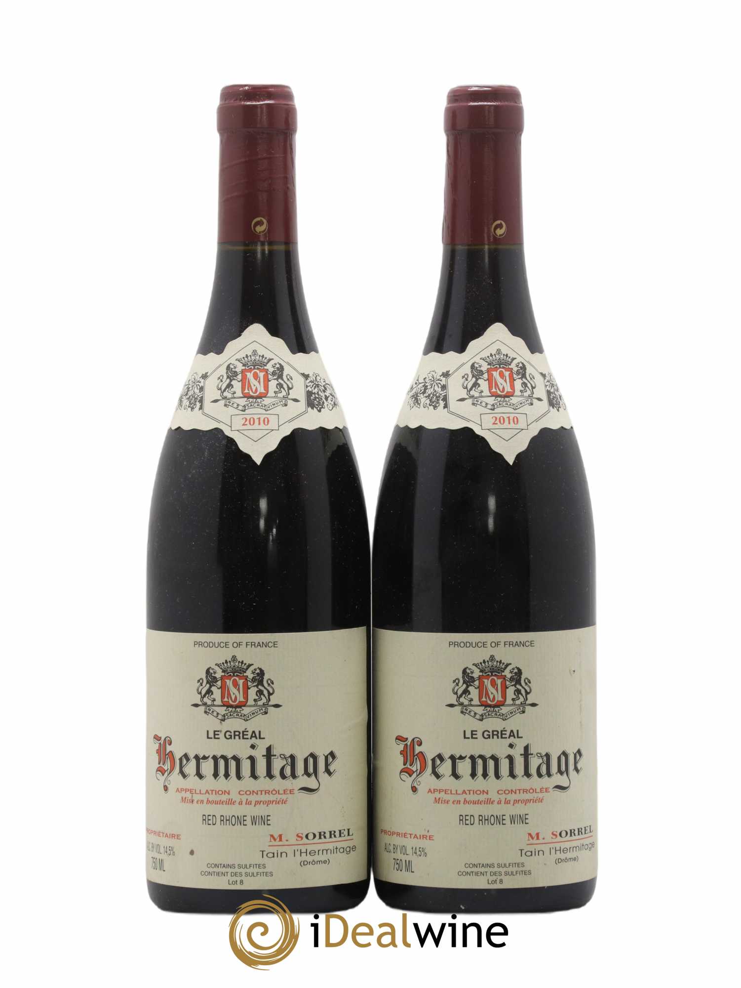 Hermitage Le Gréal Marc Sorrel 2010 - Lot de 2 bouteilles - 0