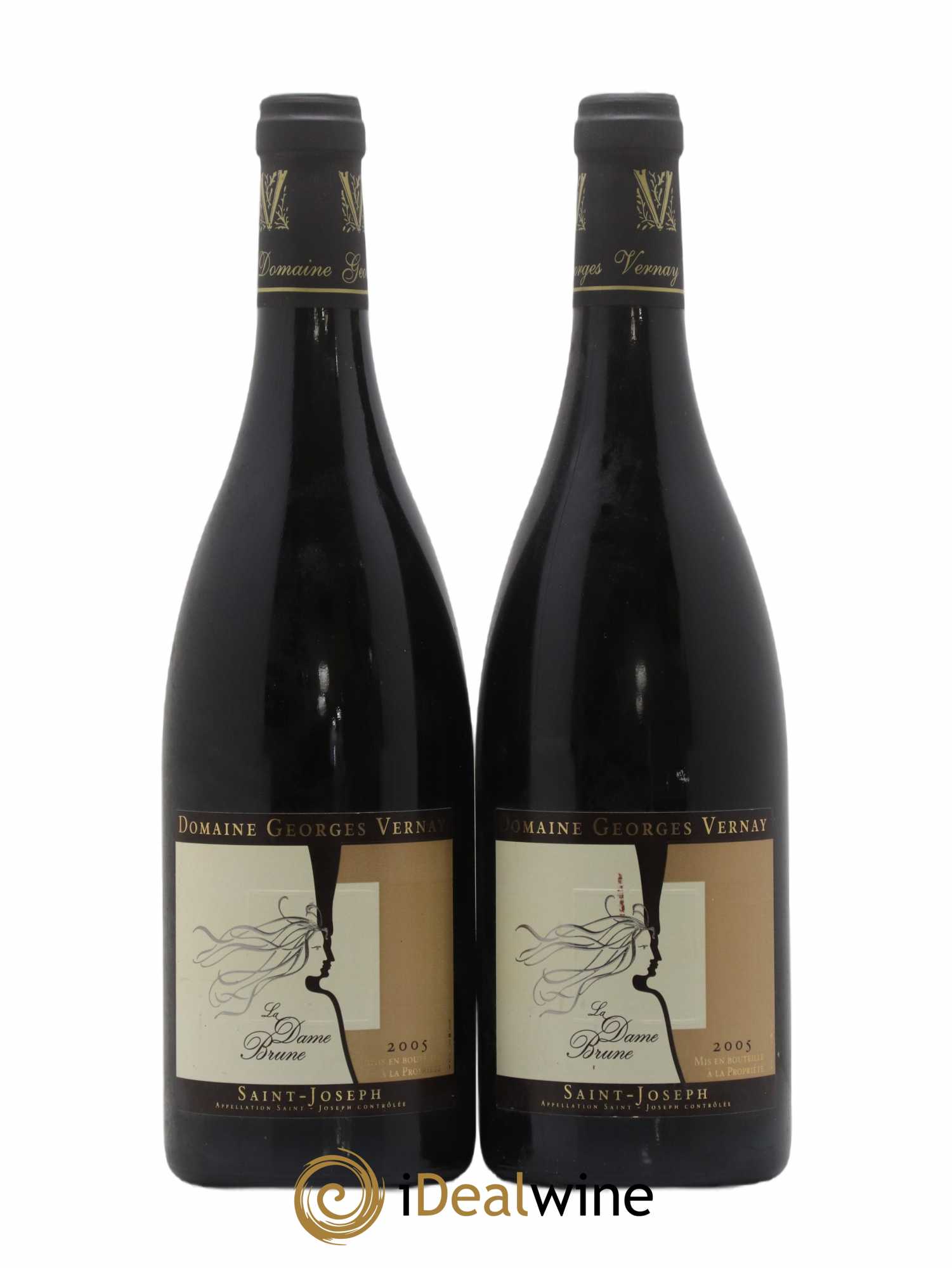 Saint-Joseph La Dame Brune Georges Vernay 2005 - Lot de 2 bouteilles - 0