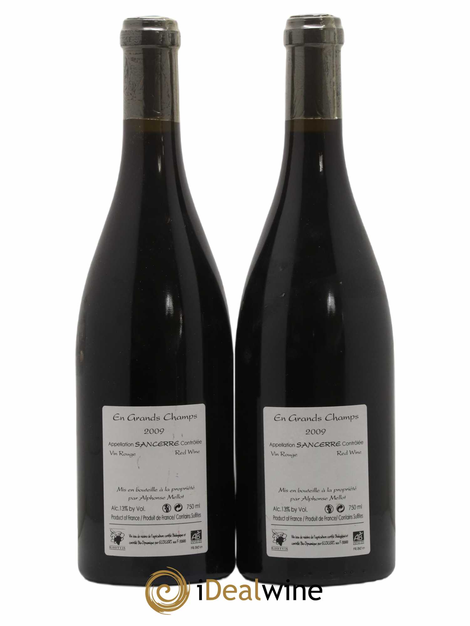 Sancerre En Grands Champs Alphonse Mellot 2009 - Lot of 2 bottles - 1