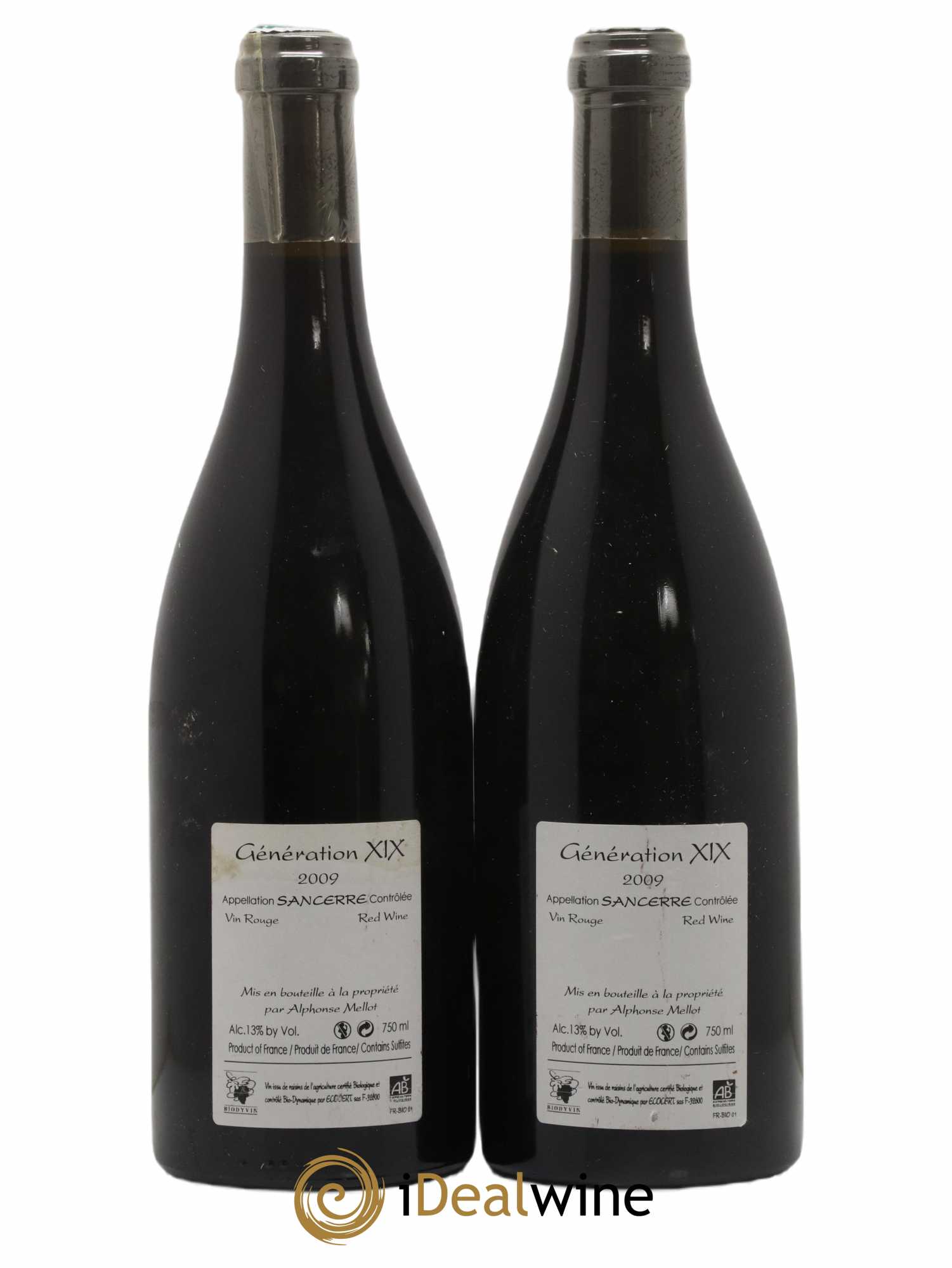 Sancerre Génération XIX Alphonse Mellot 2009 - Lot de 2 bouteilles - 1