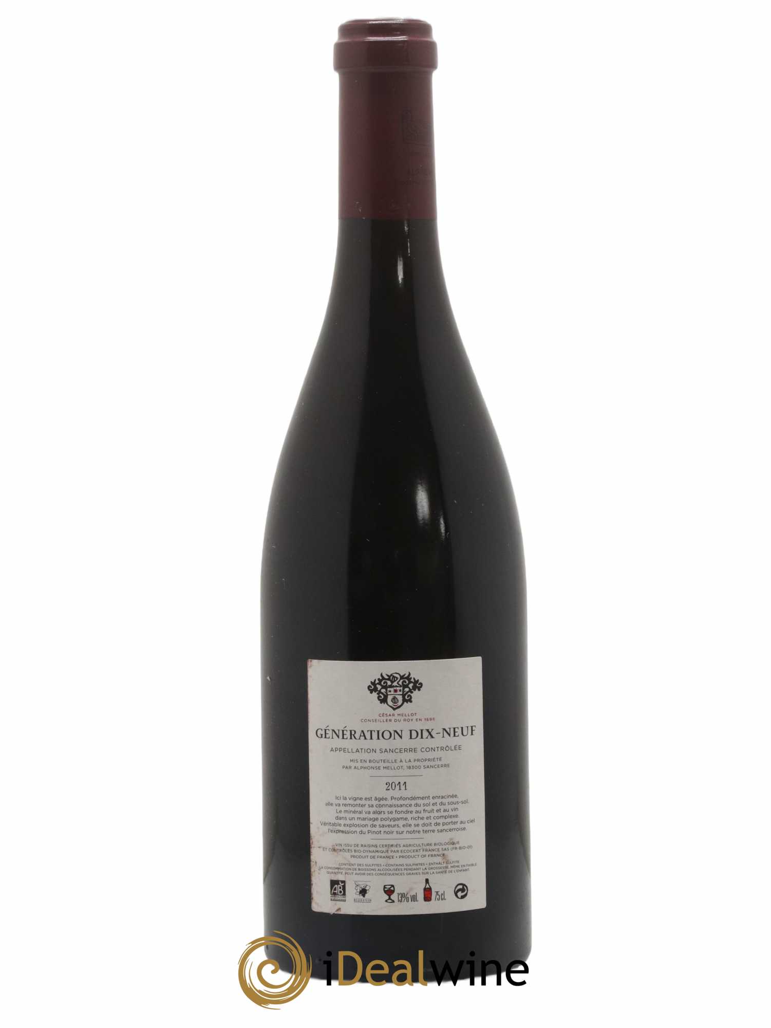 Sancerre Génération XIX Alphonse Mellot 2011 - Lot de 1 bouteille - 1