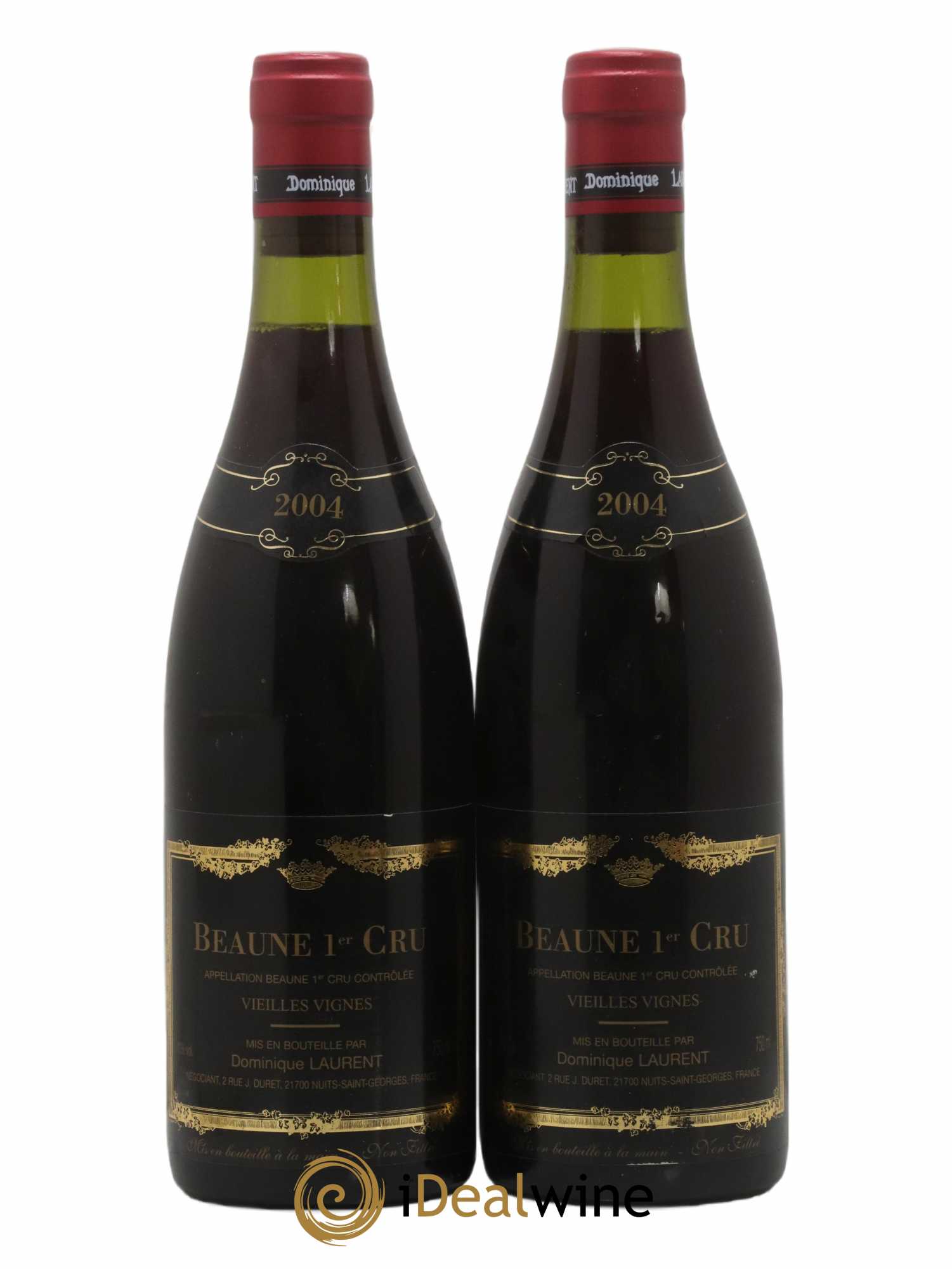 Beaune 1er Cru Vieilles vignes Dominique Laurent 2004 - Lot de 2 bouteilles - 0