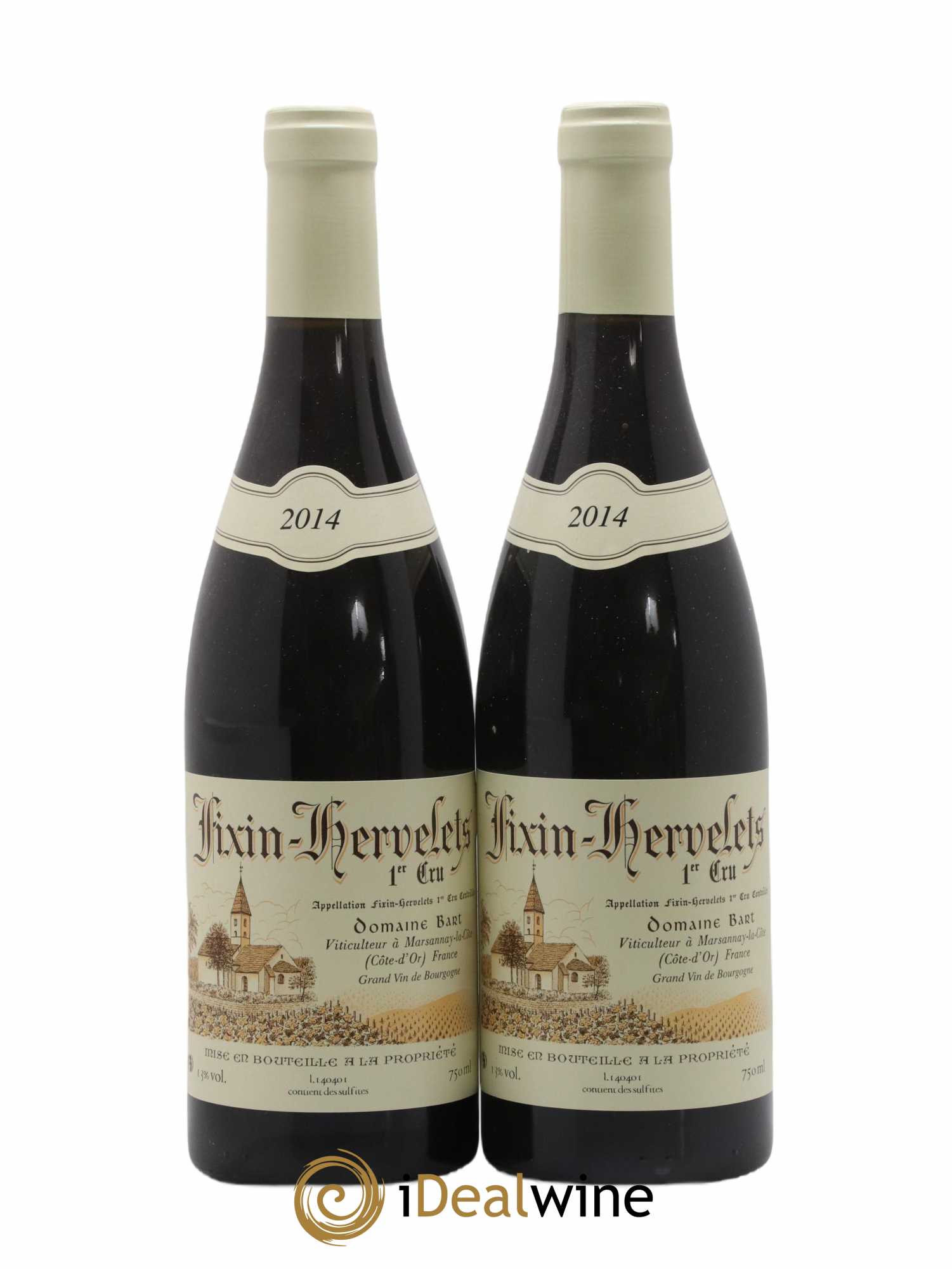 Fixin 1er Cru Hervelets Bart (Domaine) 2014 - Lot de 2 bouteilles - 0