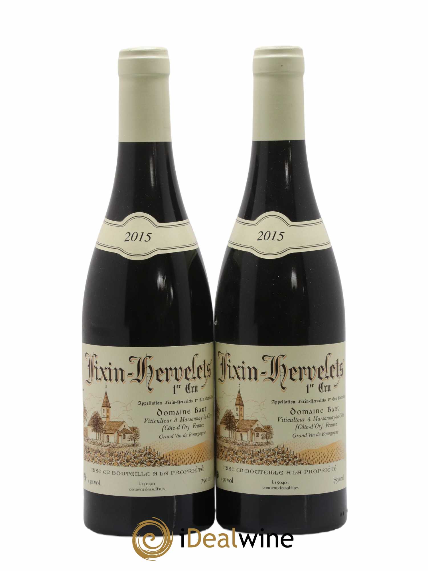 Fixin 1er Cru Hervelets Bart (Domaine) 2015 - Lot de 2 bouteilles - 0