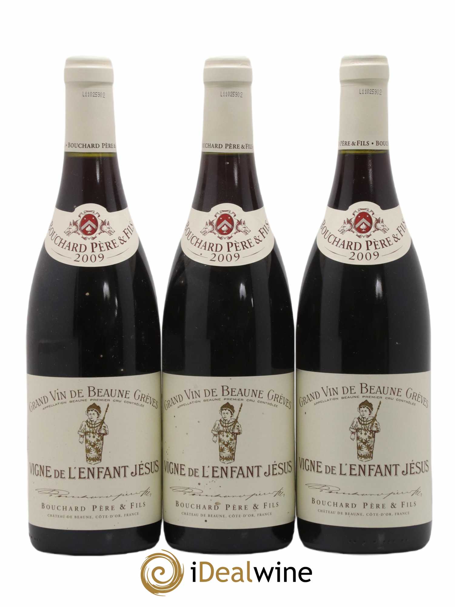 Beaune 1er Cru Grèves - Vigne de l'Enfant Jésus Bouchard Père & Fils 2009 - Lot de 3 bouteilles - 0