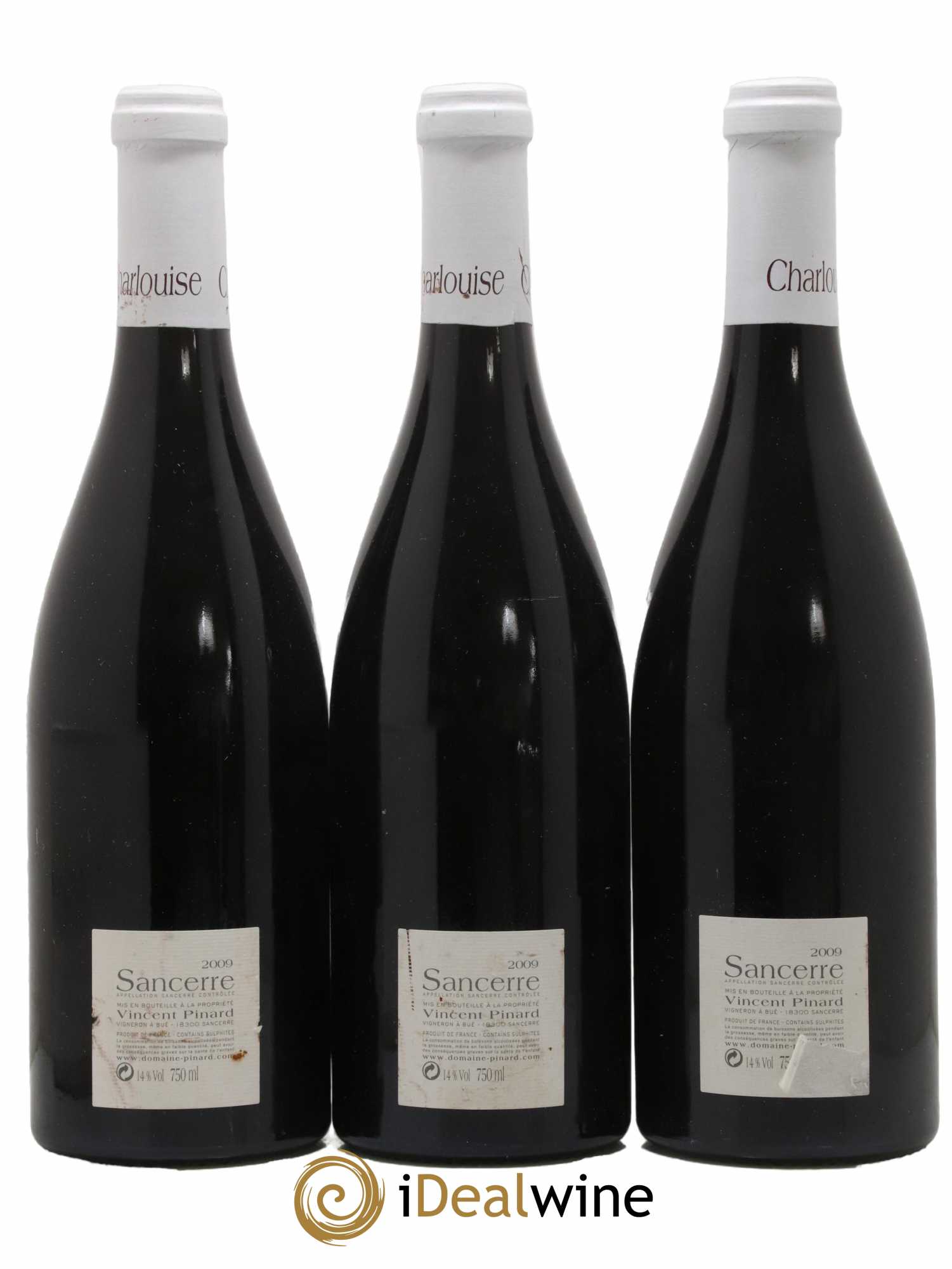 Sancerre Charlouise Vincent Pinard 2009 - Lot de 3 bouteilles - 1