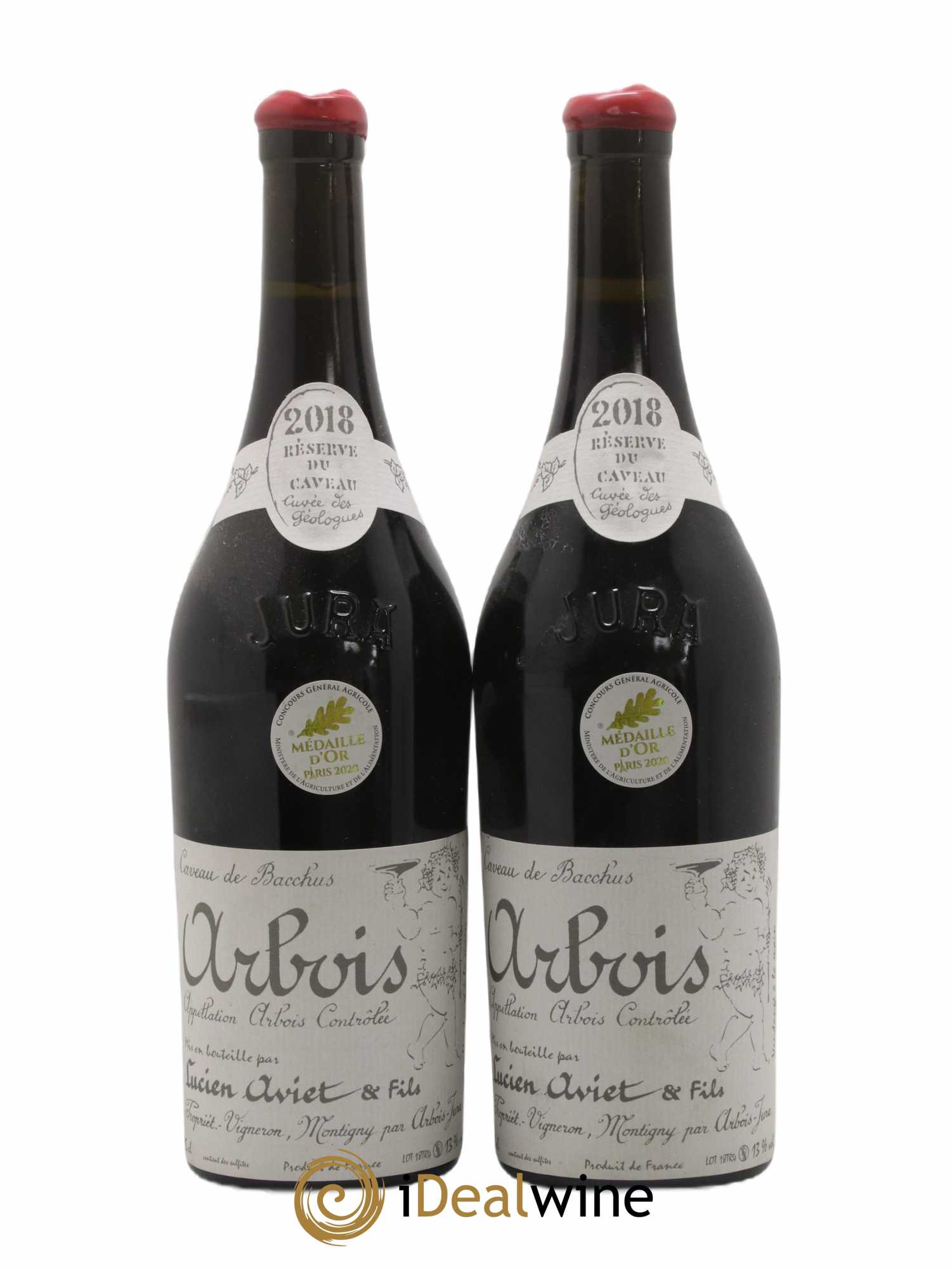Arbois Trousseau Marne Rouge Cuvée des Géologues Lucien Aviet (Domaine) 2018 - Lot de 2 bouteilles - 0
