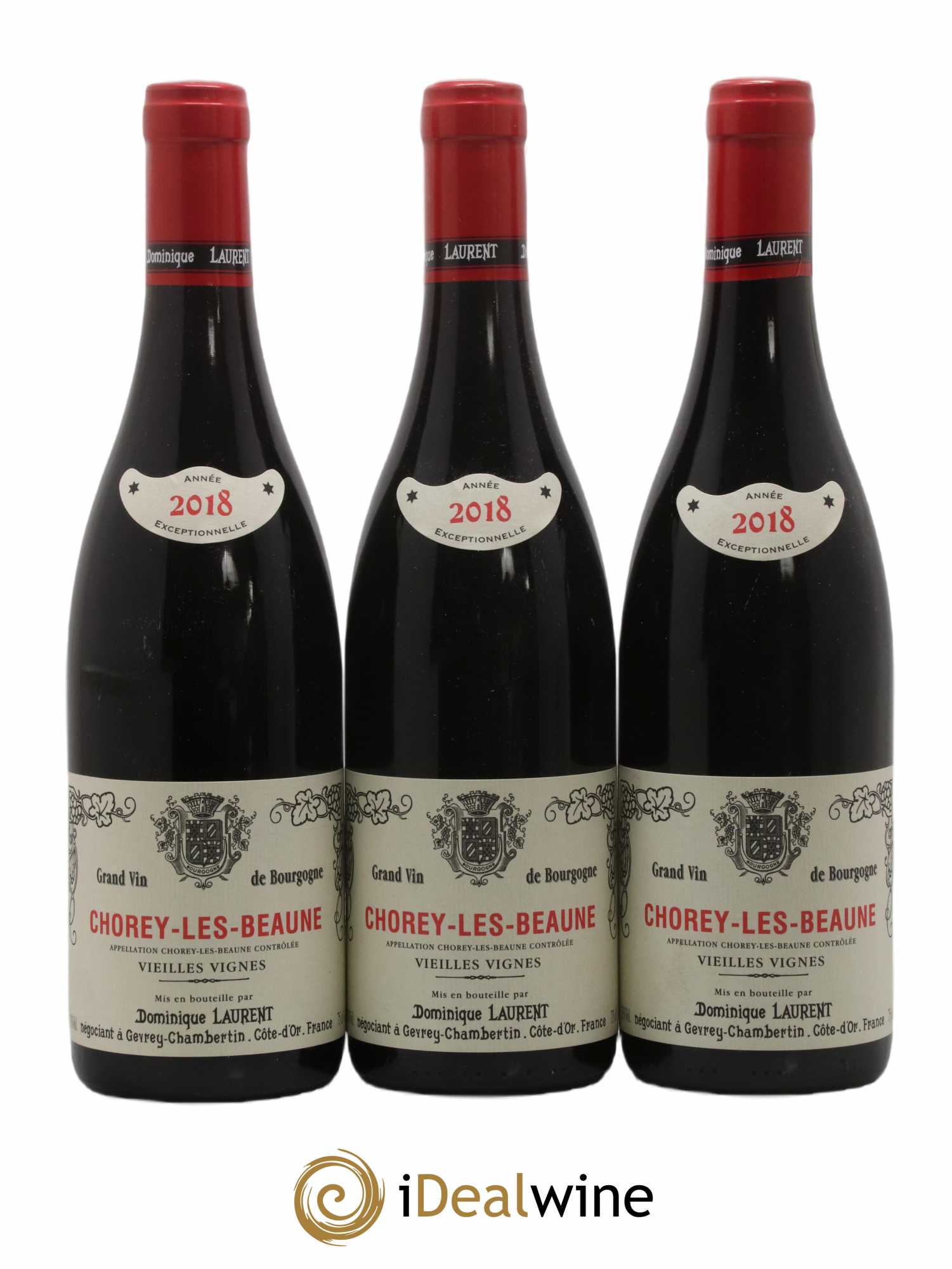 Chorey-lès-Beaune Vieilles Vignes Dominique Laurent 2018 - Lot de 3 bouteilles - 0