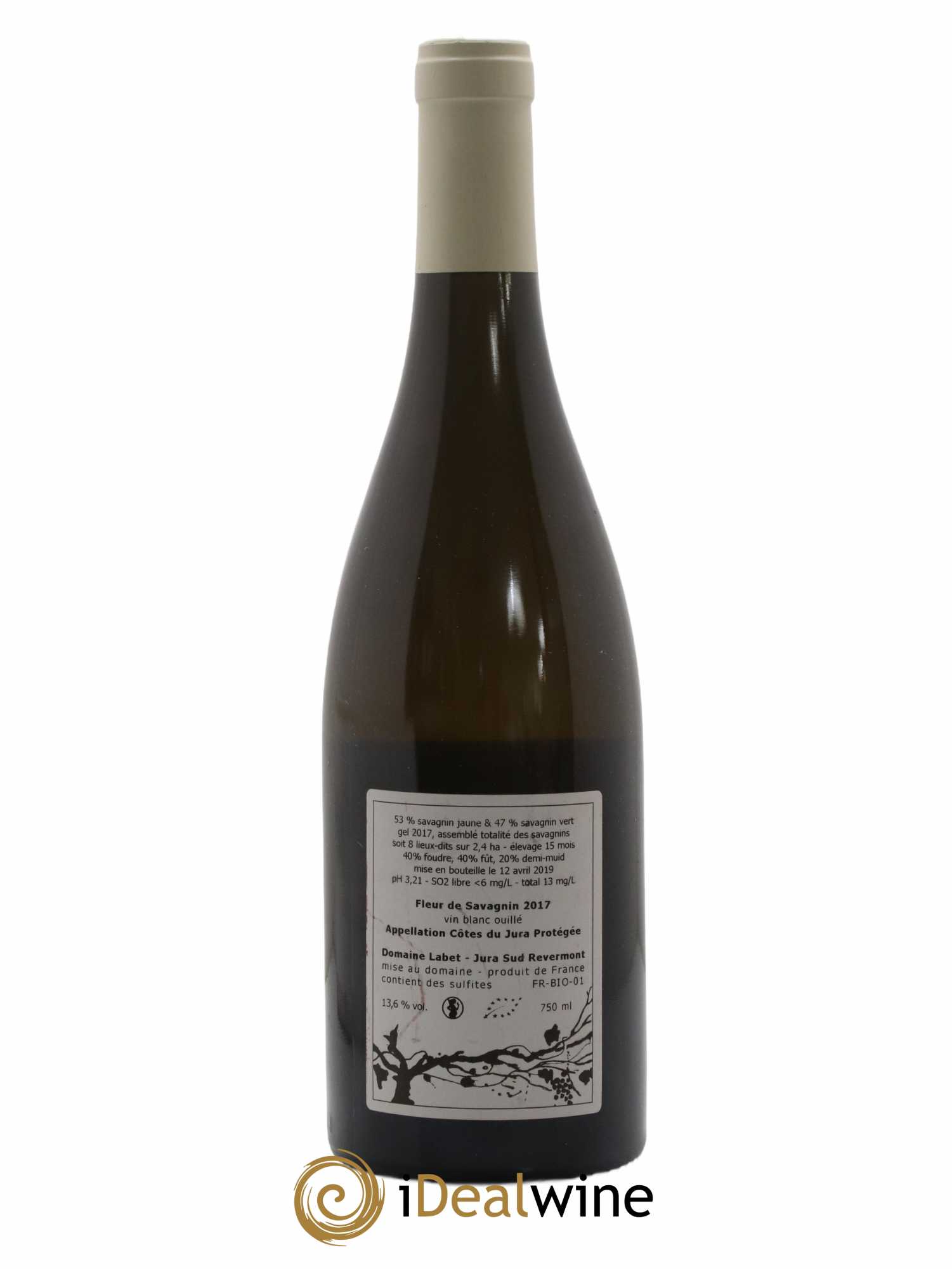 Côtes du Jura Fleur de Savagnin Romain - Julien - Charline Labet 2017 - Lot de 1 bouteille - 1
