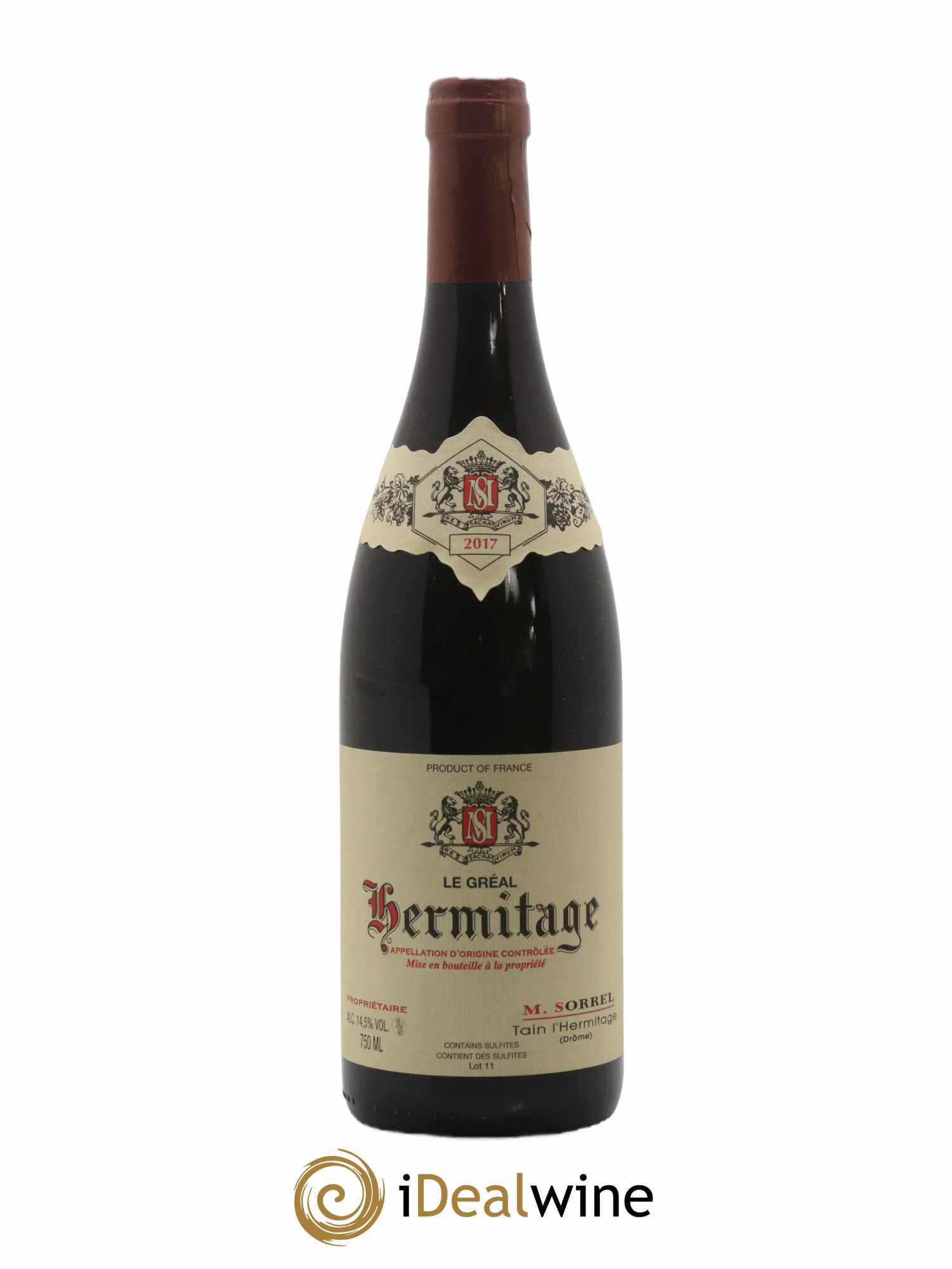 Hermitage Le Gréal Marc Sorrel 2017 - Lot de 1 bouteille - 0
