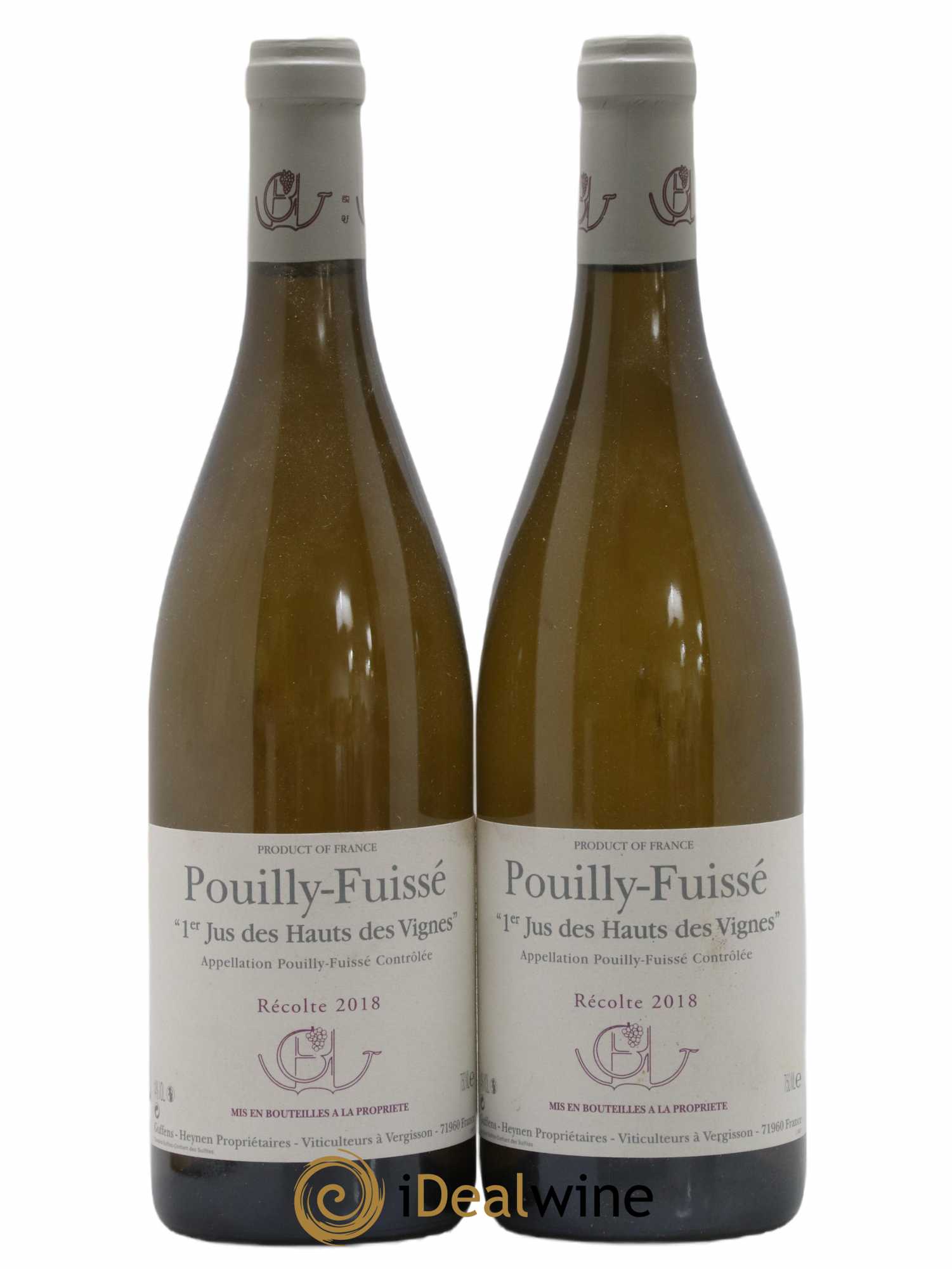 Pouilly-Fuissé 1er Jus des Hauts des Vignes Guffens-Heynen 2018 - Lot de 2 bouteilles - 0