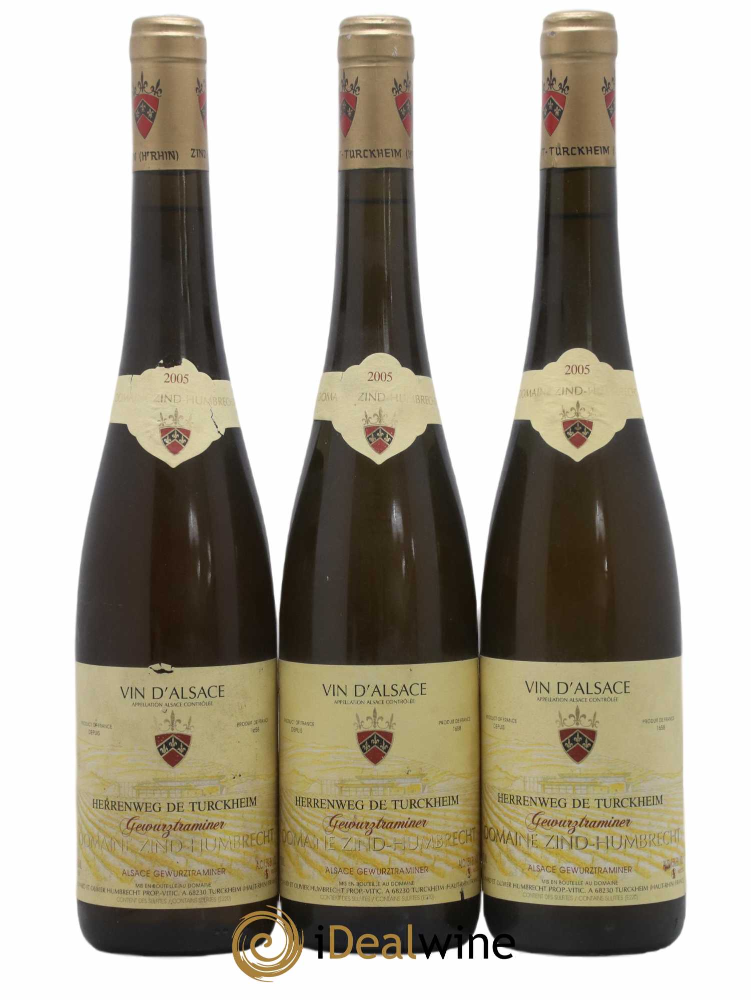 Alsace Gewurztraminer Herrenweg de Turckheim Zind-Humbrecht (Domaine) 2005 - Lot de 3 bouteilles - 0