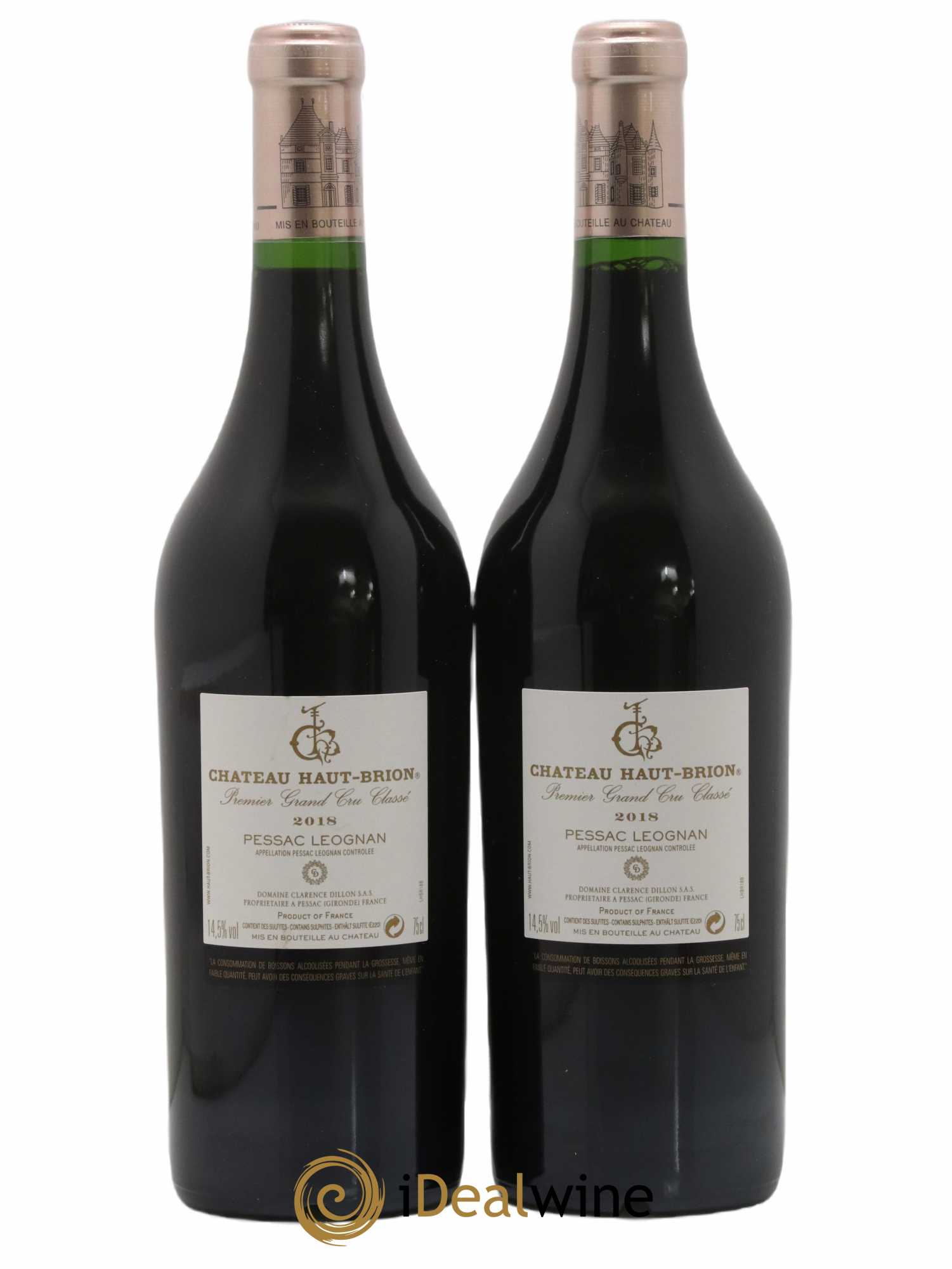 Château Haut Brion 1er Grand Cru Classé 2018 - Lot de 2 bouteilles - 1