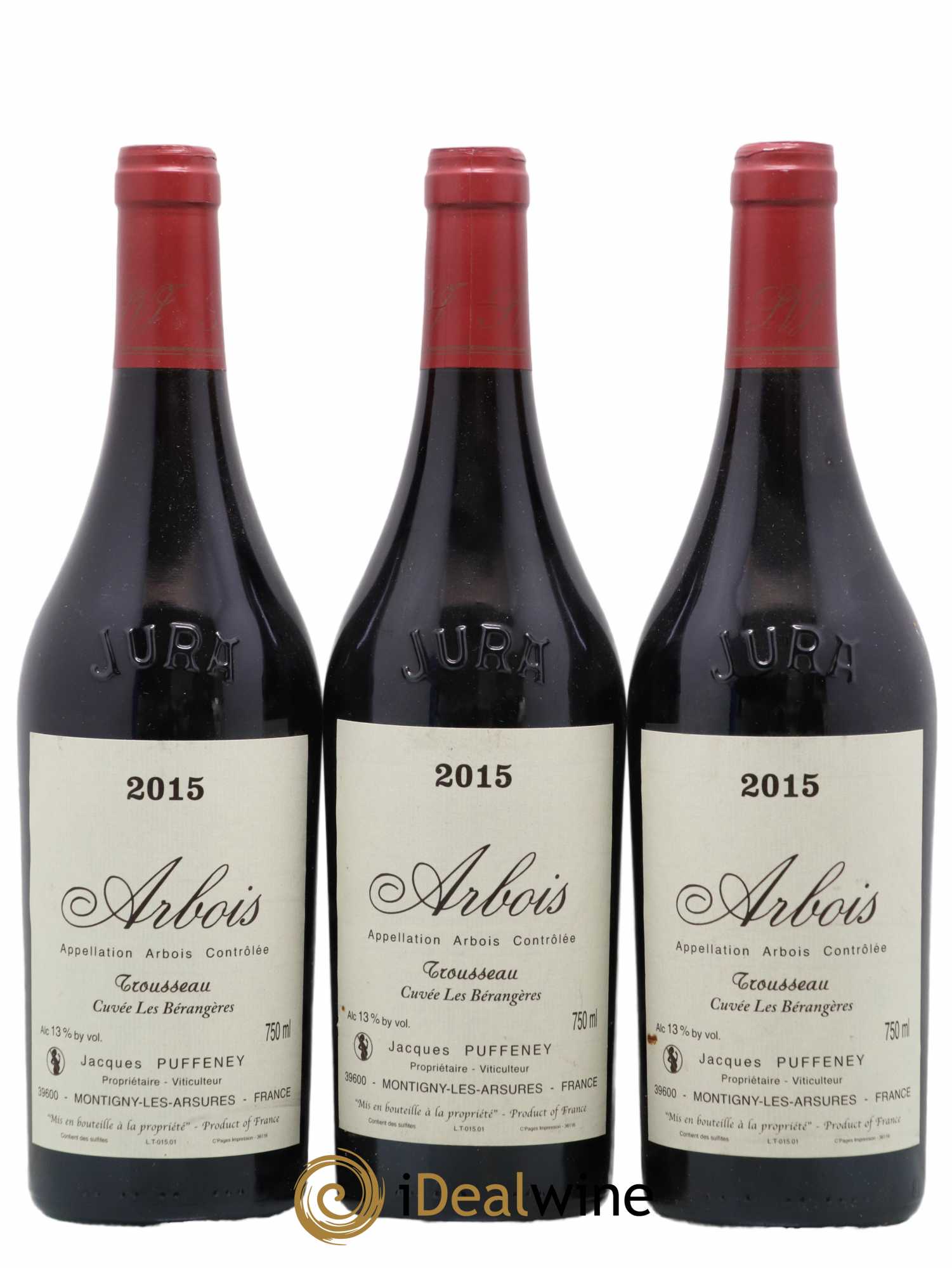 Arbois Trousseau Cuvée Les Bérangères Jacques Puffeney 2015 - Lot de 3 bouteilles - 0