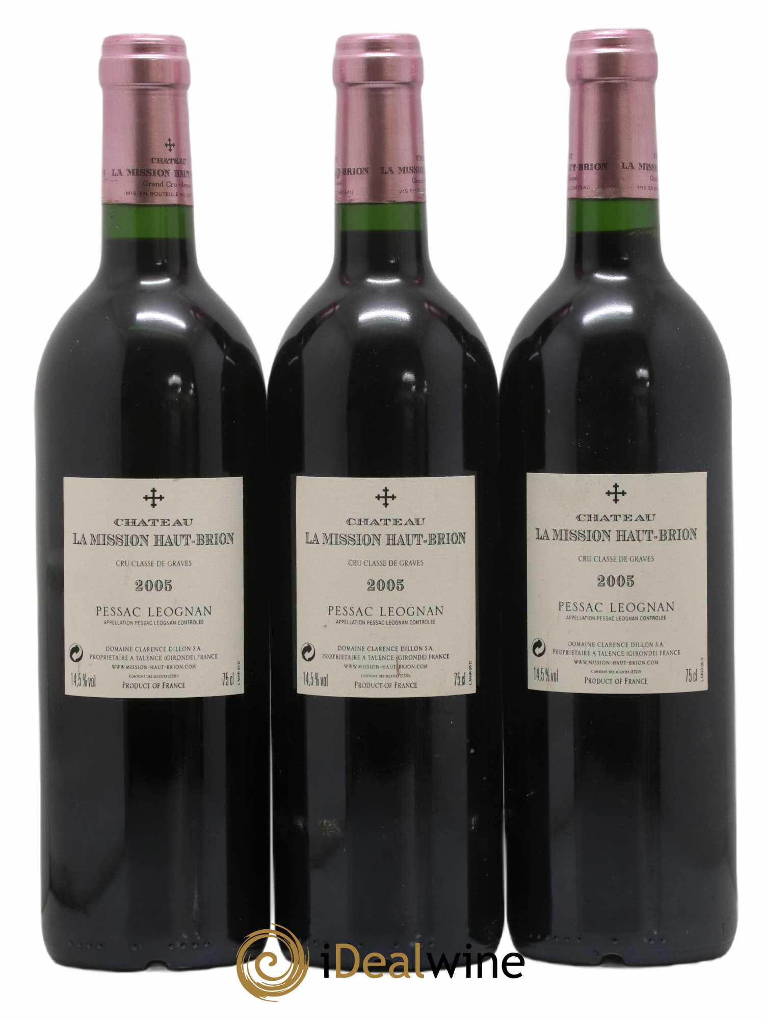 Château la Mission Haut-Brion Cru Classé de Graves 2005 - Lot of 3 bottles - 1
