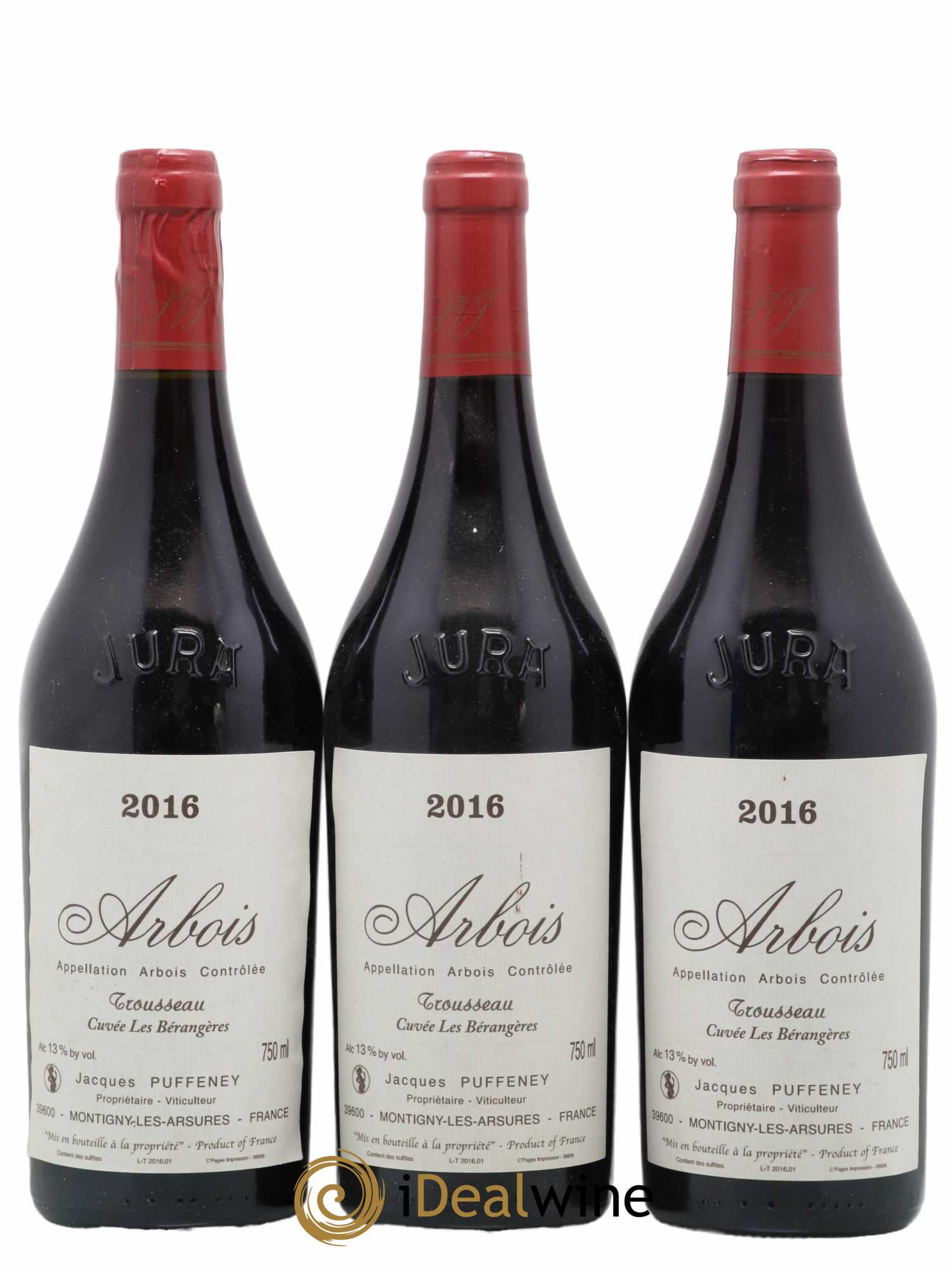 Arbois Trousseau Cuvée Les Bérangères Jacques Puffeney 2016 - Lot de 3 bouteilles - 0