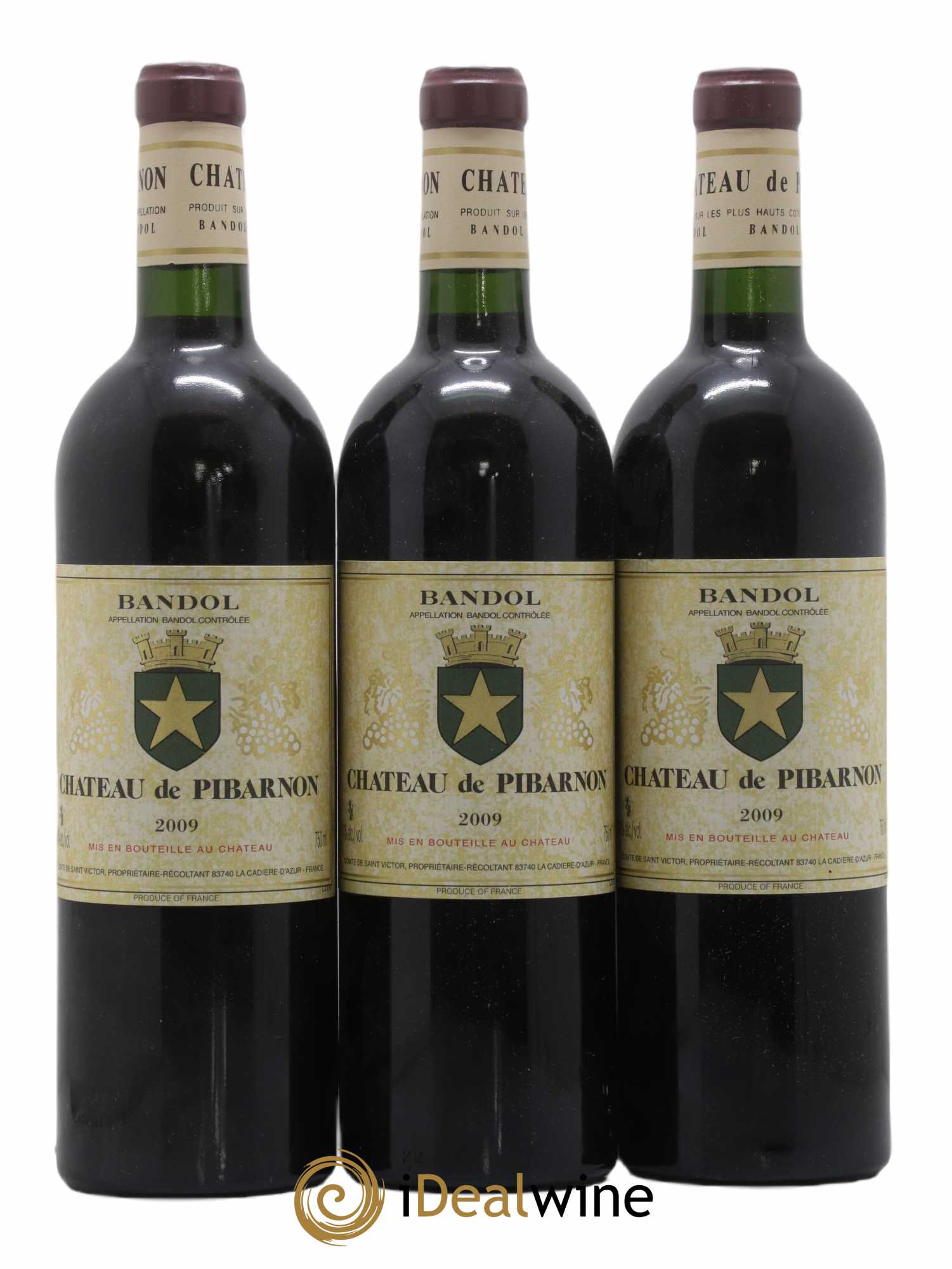 Bandol Château de Pibarnon Comte de Saint-Victor 2009 - Lot de 3 bouteilles - 0