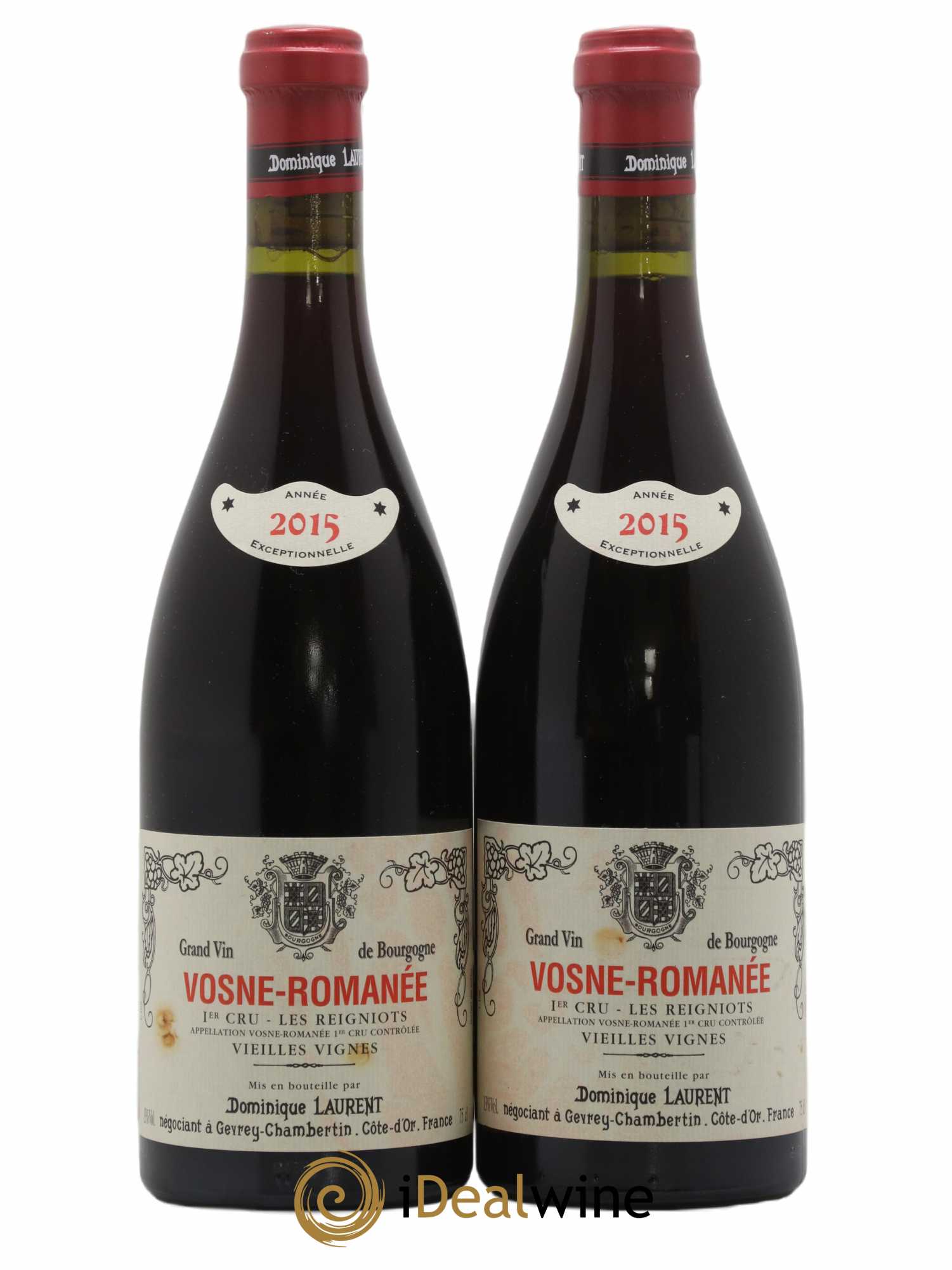 Vosne-Romanée 1er Cru Aux Reignots Vielles Vignes Dominique Laurent 2015 - Lot de 2 bouteilles - 0
