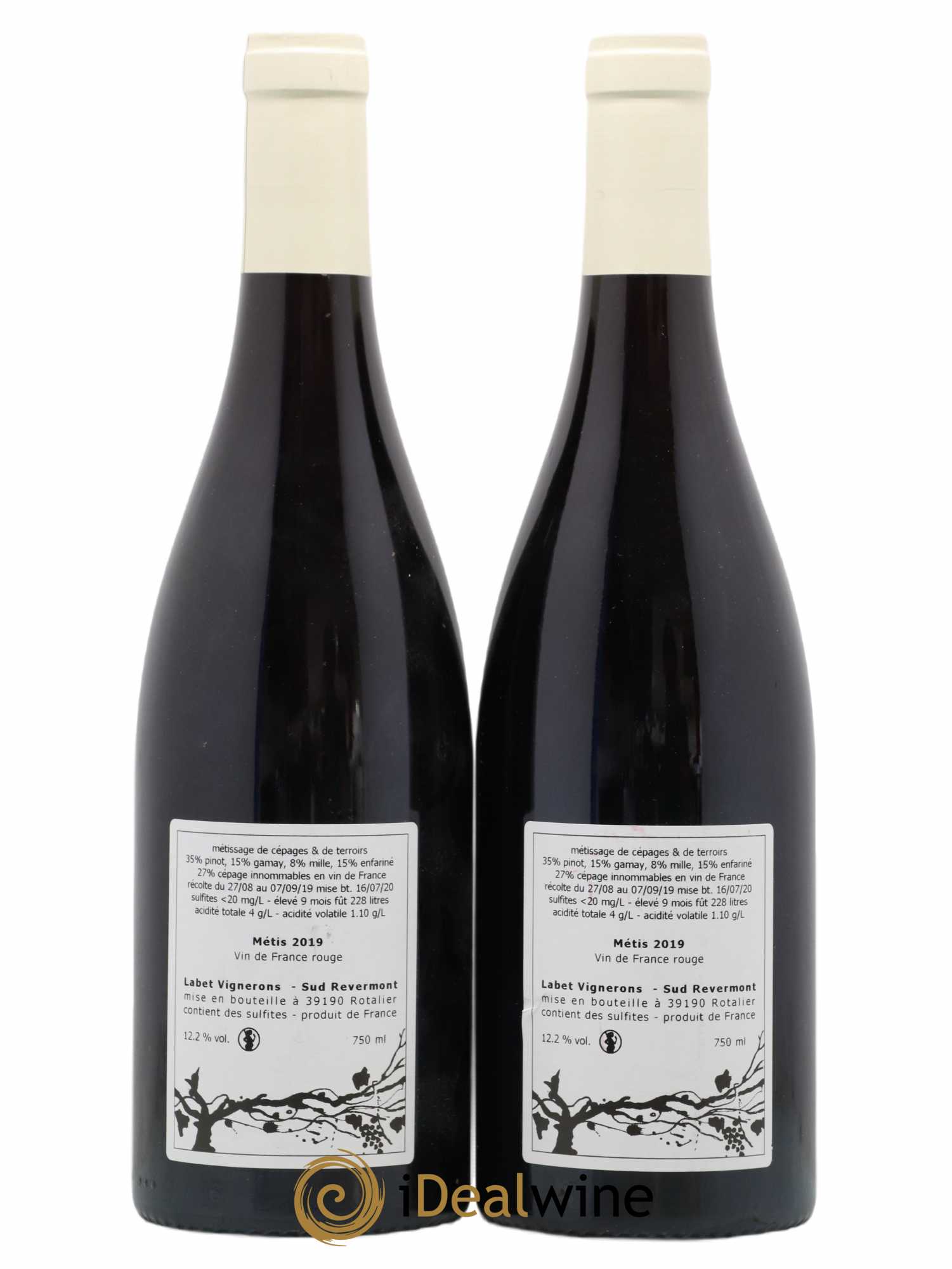 Vin de France Métis Romain - Julien  - Charline Labet 2019 - Lotto di 2 bottiglie - 1