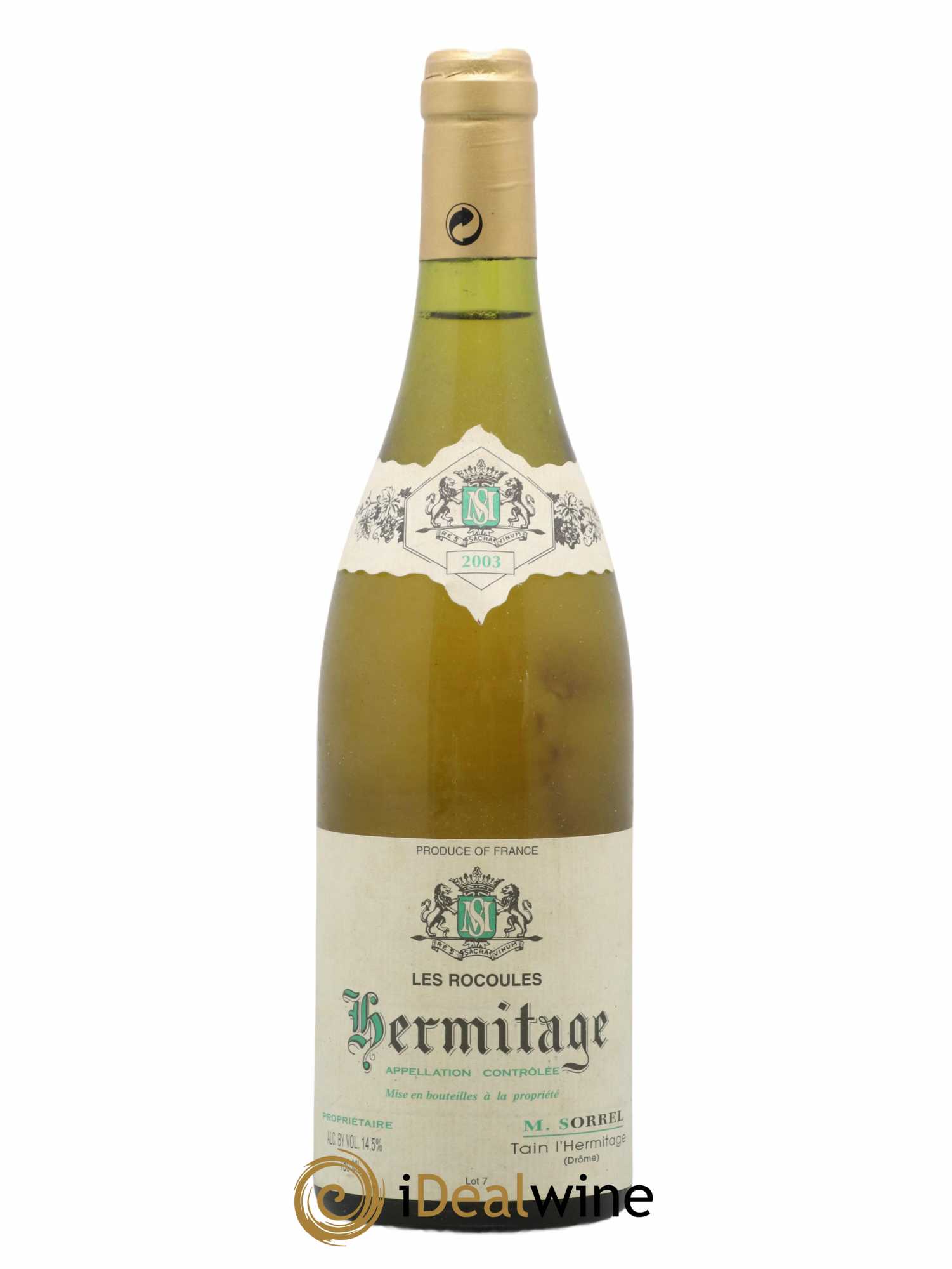 Hermitage Les Rocoules Marc Sorrel 2003 - Lot de 1 bouteille - 0
