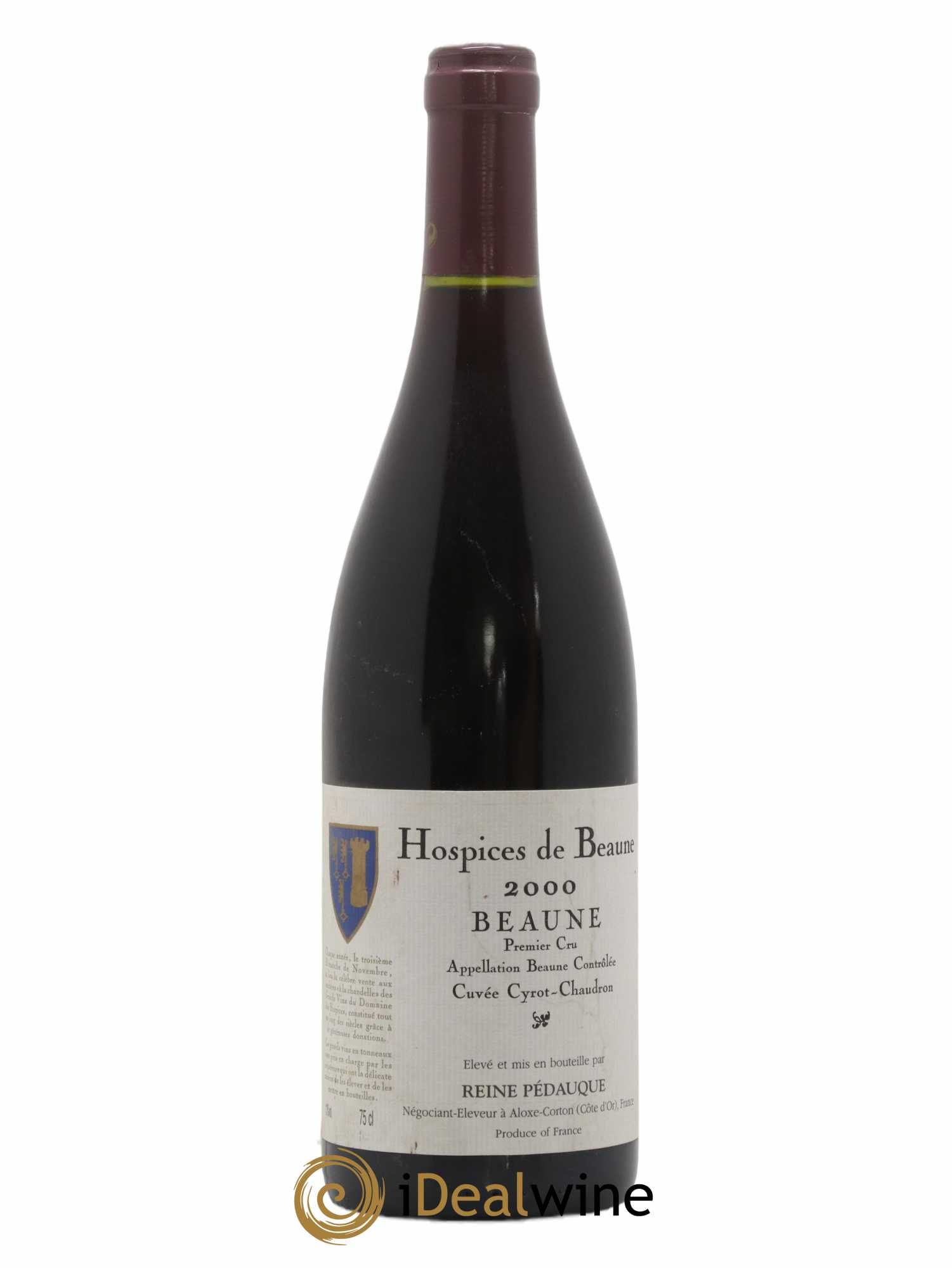 Beaune 1er Cru Cuvée Cyrot-Chaudron Reine Pédauque Hospices de Beaune 2000 - Lot de 1 bouteille - 0
