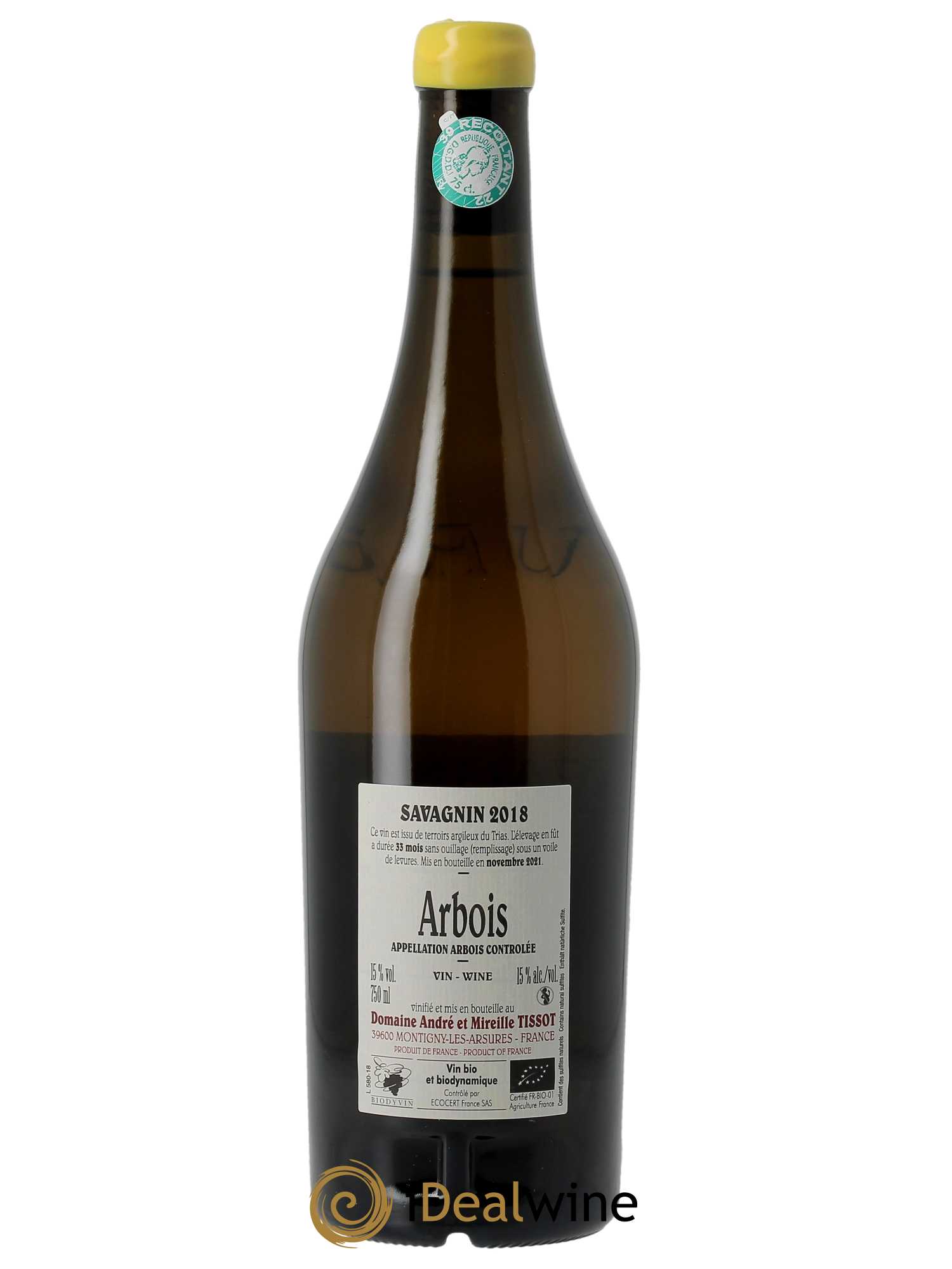 Arbois Savagnin Bénédicte et Stéphane Tissot 2018 - Lot de 1 bouteille - 1