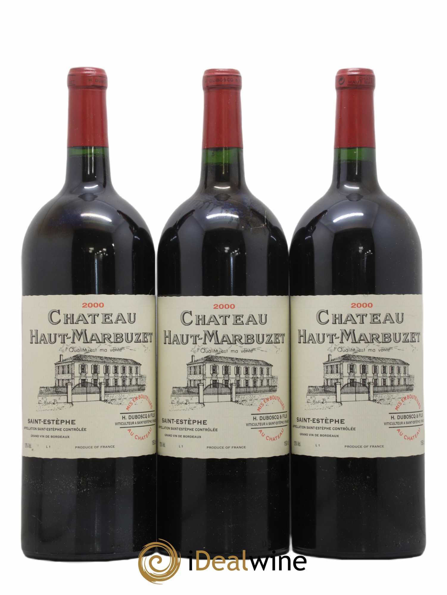 Château Haut Marbuzet 2000 - Lot de 6 magnums - 1