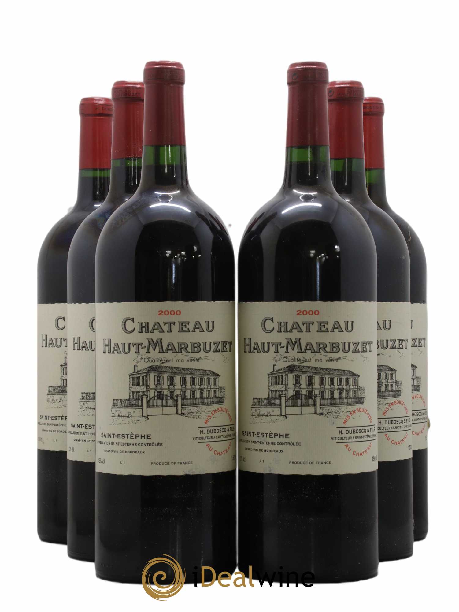 Château Haut Marbuzet 2000 - Lot de 6 magnums - 0