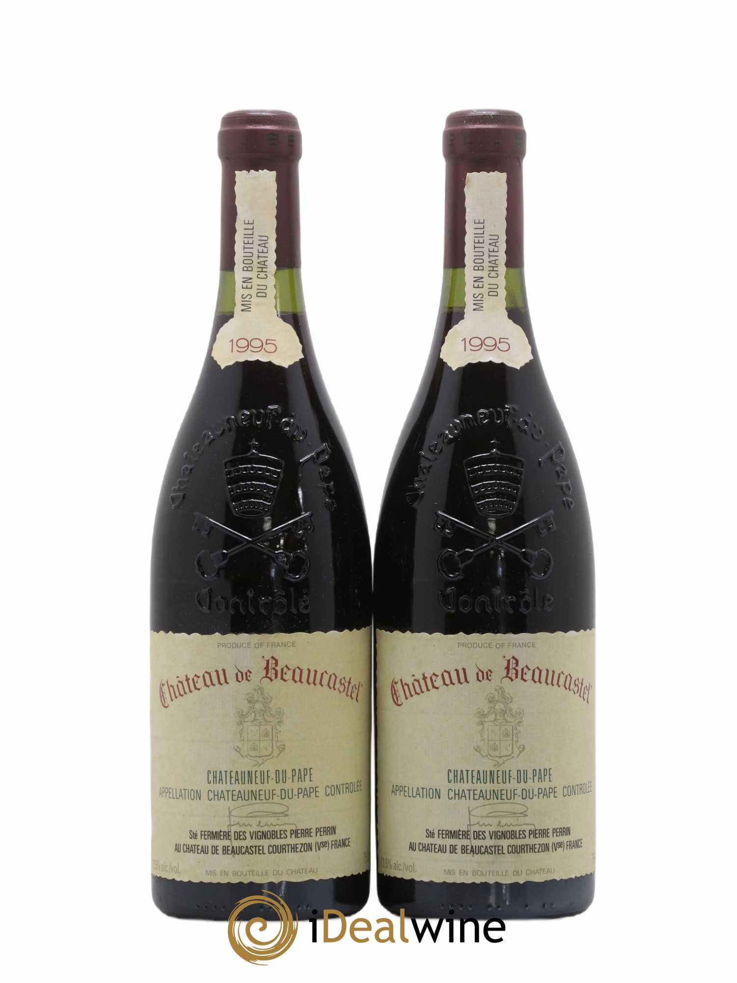 Châteauneuf-du-Pape Château de Beaucastel Famille Perrin 1995 - Lot de 2 bouteilles - 0