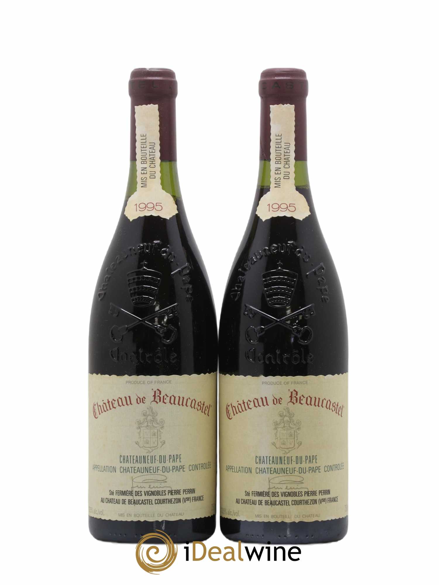 Châteauneuf-du-Pape Château de Beaucastel Famille Perrin 1995 - Lot de 2 bouteilles - 0