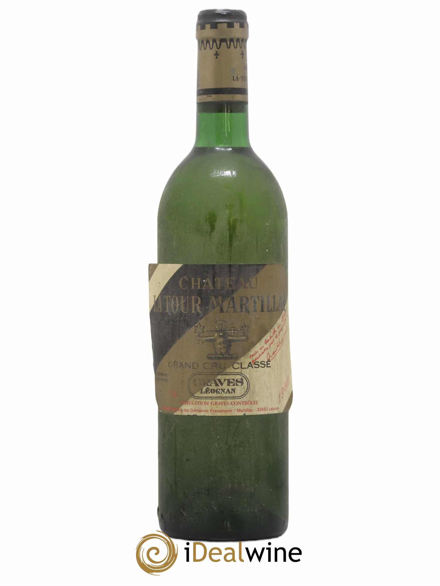 Château Latour-Martillac Cru Classé de Graves 1982 - Lot de 1 bouteille - 0