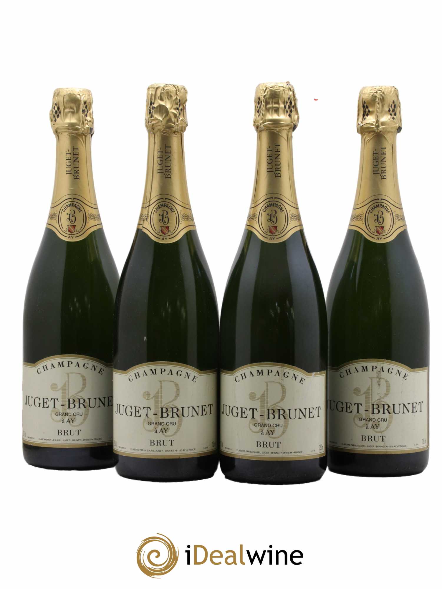 Champagne Brut Grand cru Juget Brunet - Lot de 4 bouteilles - 0