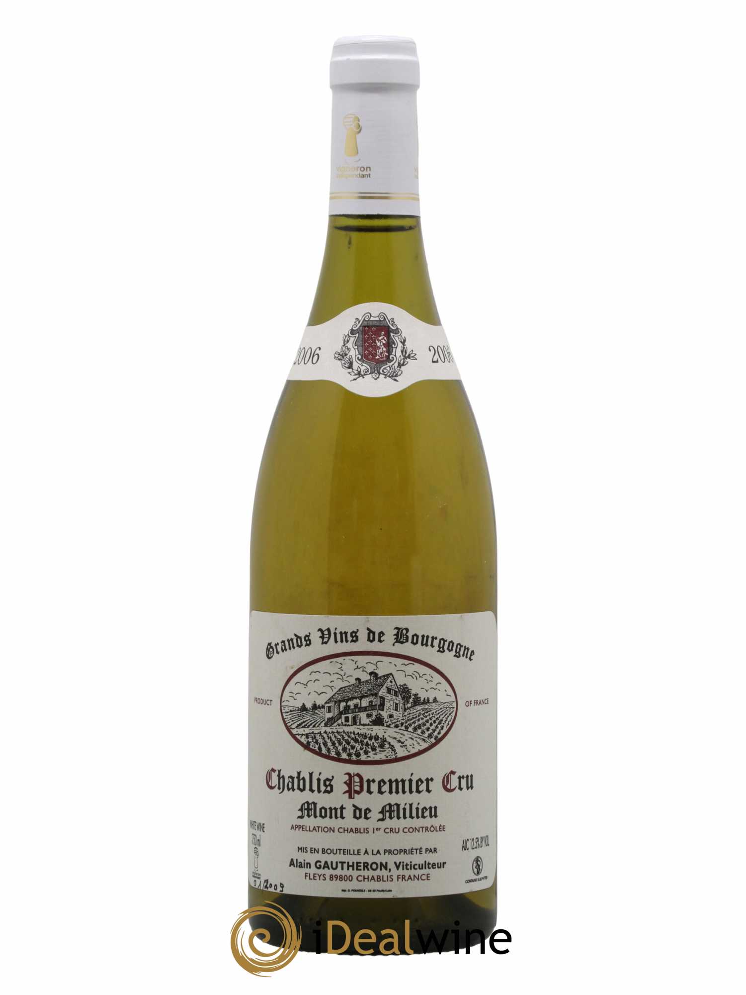 Chablis 1er Cru Mont de Milieu Domaine Alain Gautheron 2006 - Lot de 1 bouteille - 0