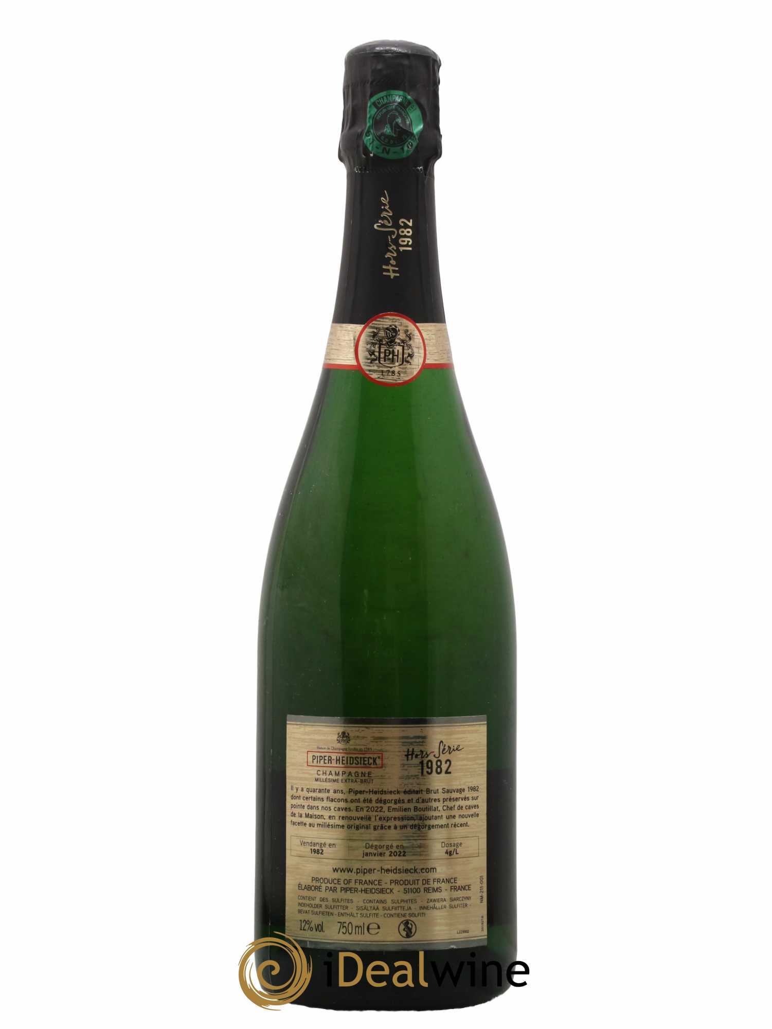 Champagne Hors-Série Maison Piper Heidsieck 1982 - Lot de 1 bouteille - 1