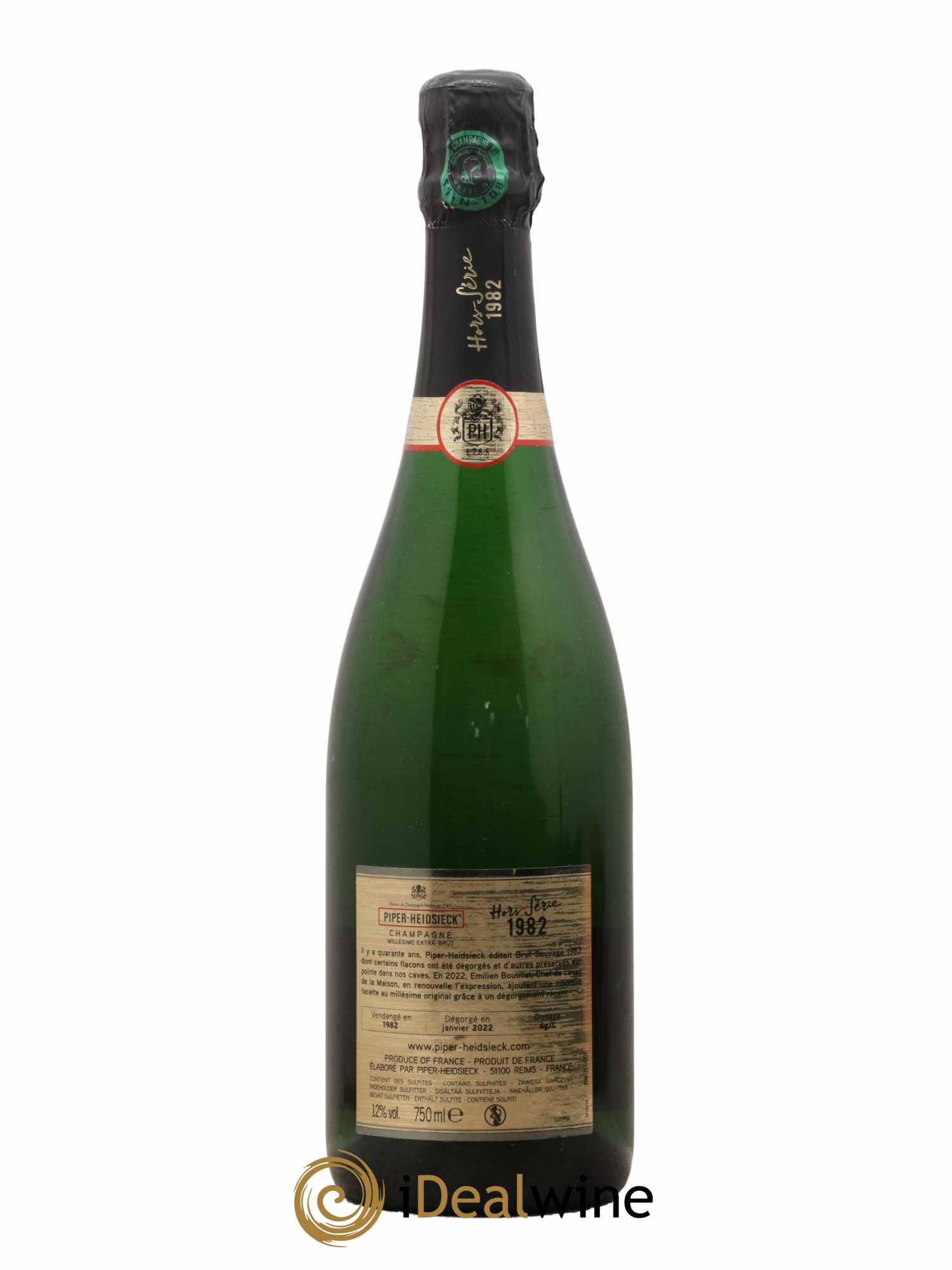 Champagne Hors Série Piper Heidsieck 1982 - Lot de 1 bouteille - 1