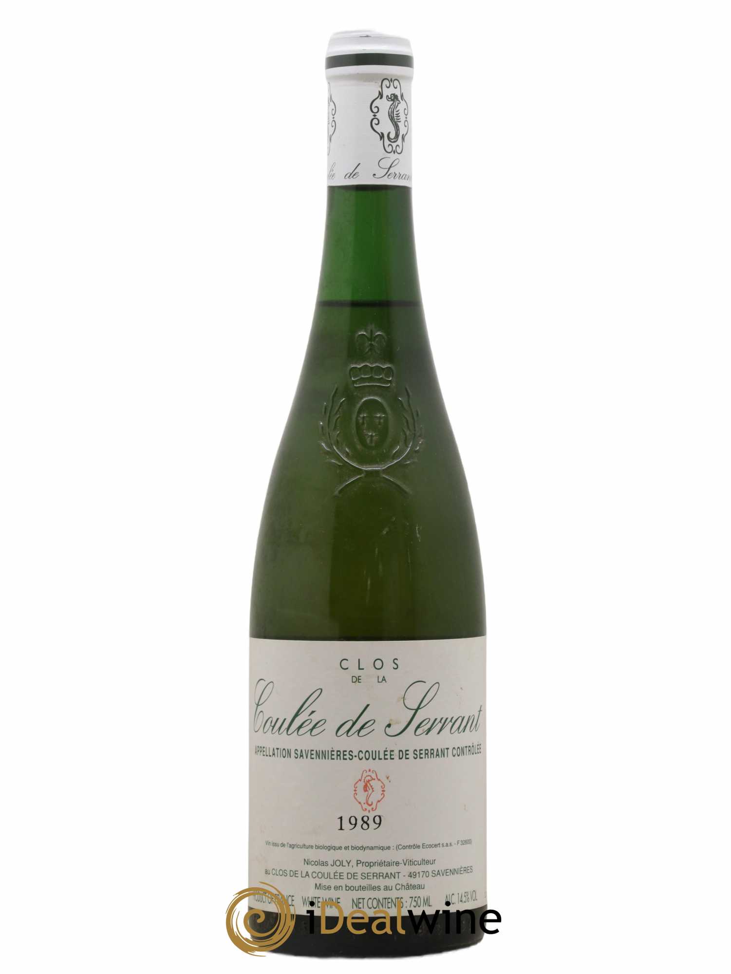 Savennières Clos de la Coulée de Serrant Vignobles de la Coulée de Serrant - Nicolas Joly 1989 - Lot de 1 bouteille - 0