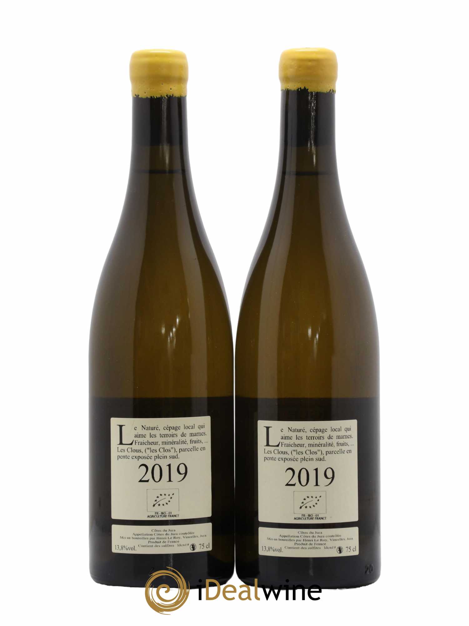 Côtes du Jura Domaine De L'Aigle À Deux Têtes Nature Les Clous 2019 - Lot de 2 bouteilles - 1
