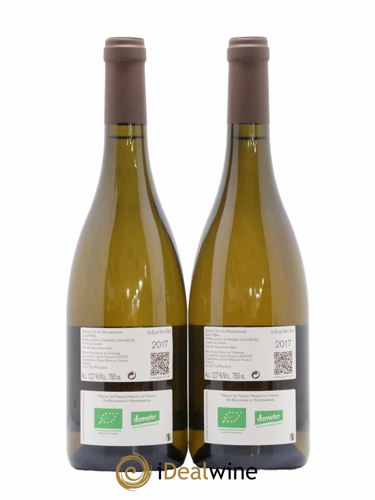 Saint-Bris Corps de Garde Goisot 2017 - Lot de 2 bouteilles - 1
