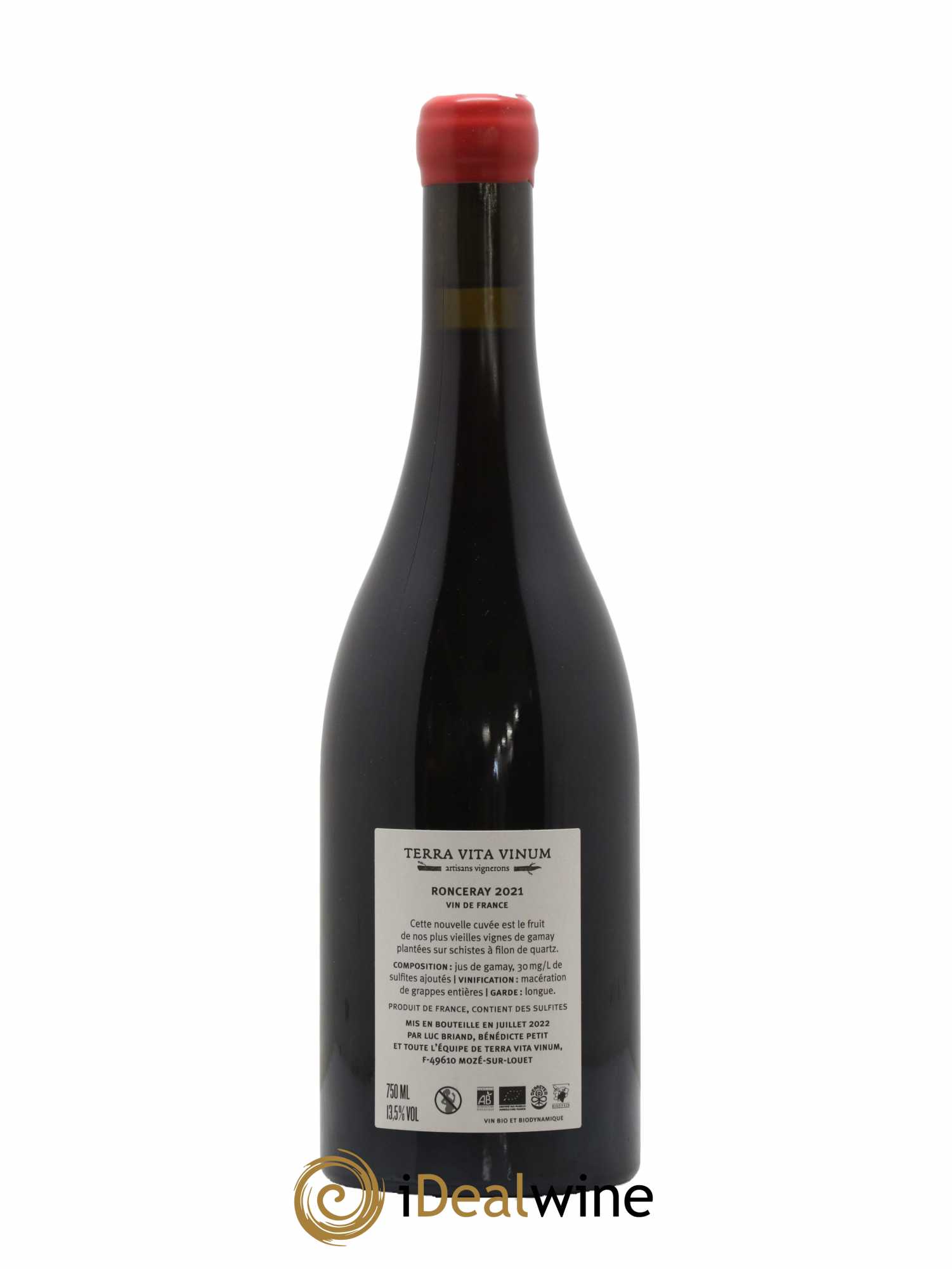 Vin de France Ronceray Terra Vita Vinum 2021 - Lot de 1 bouteille - 1