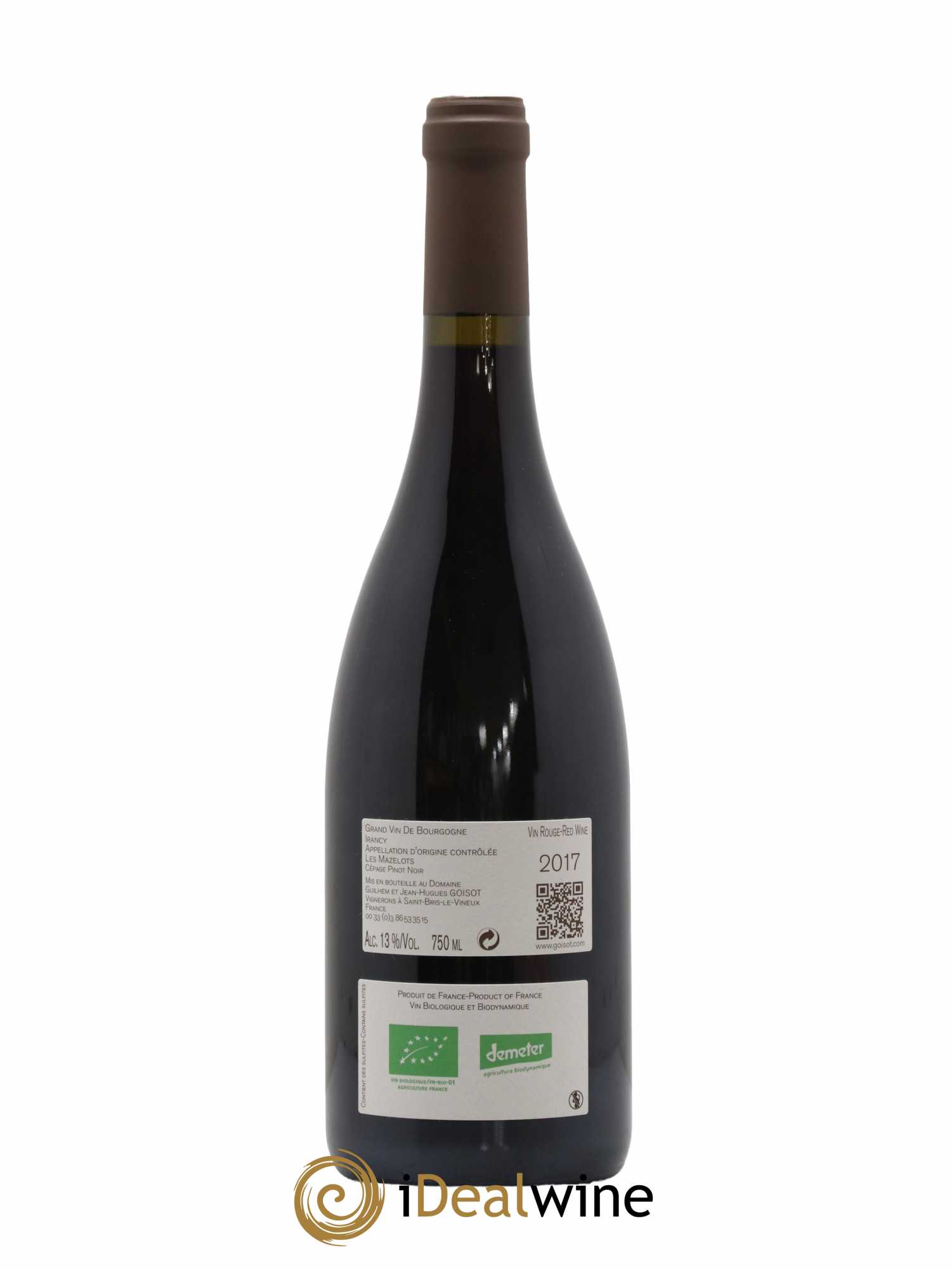 Irancy Les Mazelots Goisot 2017 - Lot de 1 bouteille - 1
