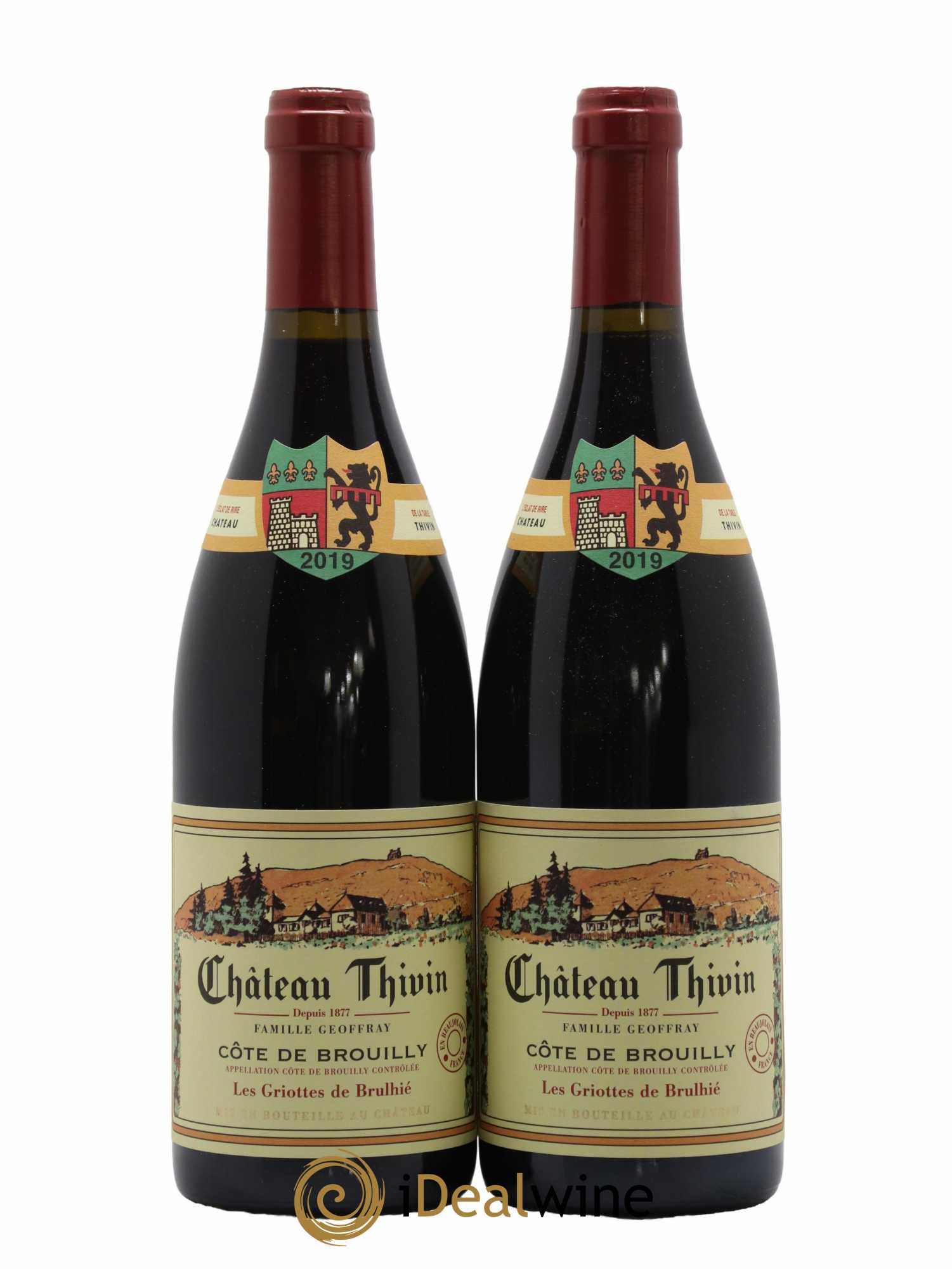 Côte de Brouilly Les Griottes de Brulhié Château Thivin 2019 - Lot de 2 bouteilles - 0