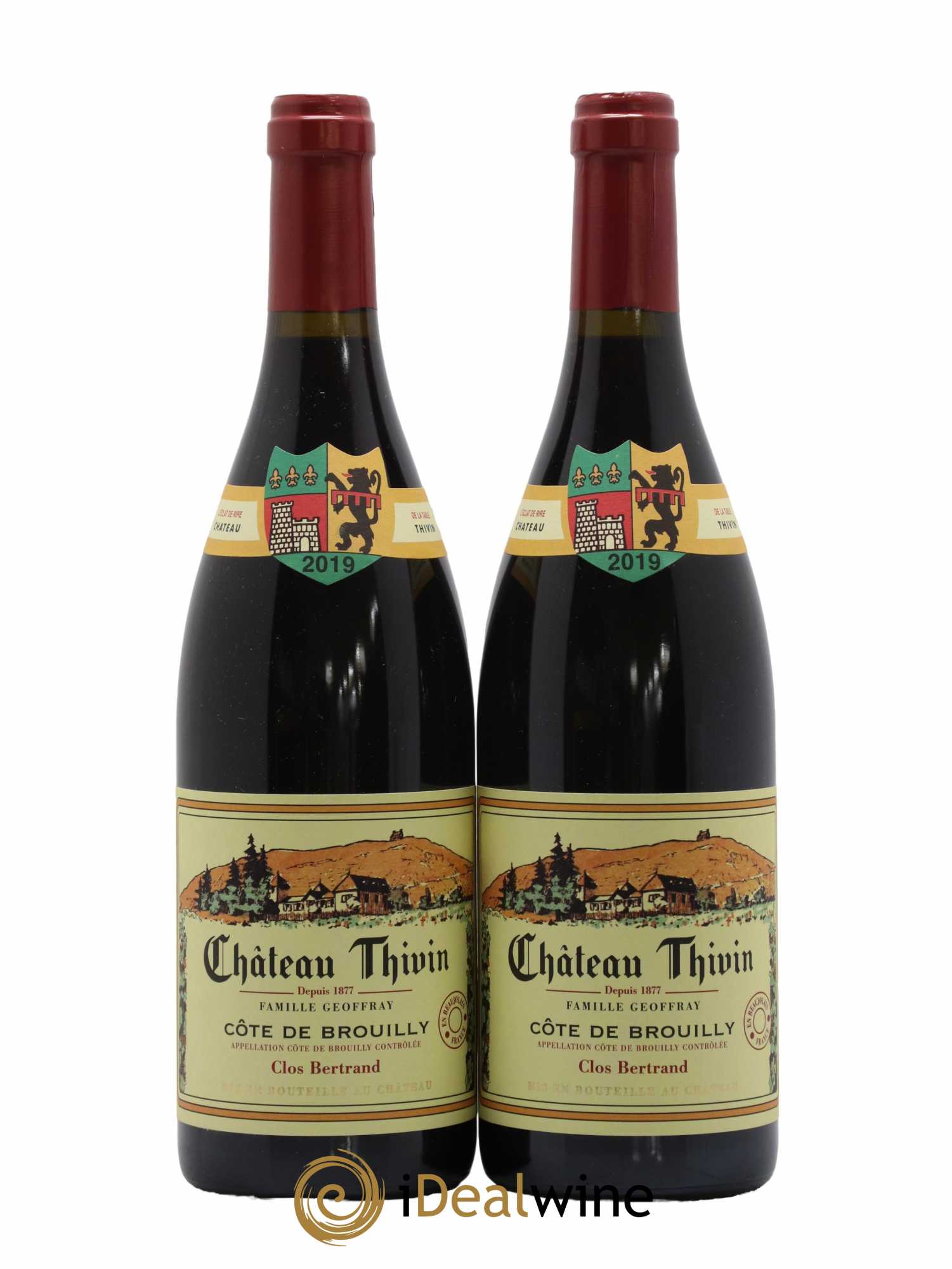 Côte de Brouilly Clos Bertrand Château Thivin 2019 - Lot de 2 bouteilles - 0