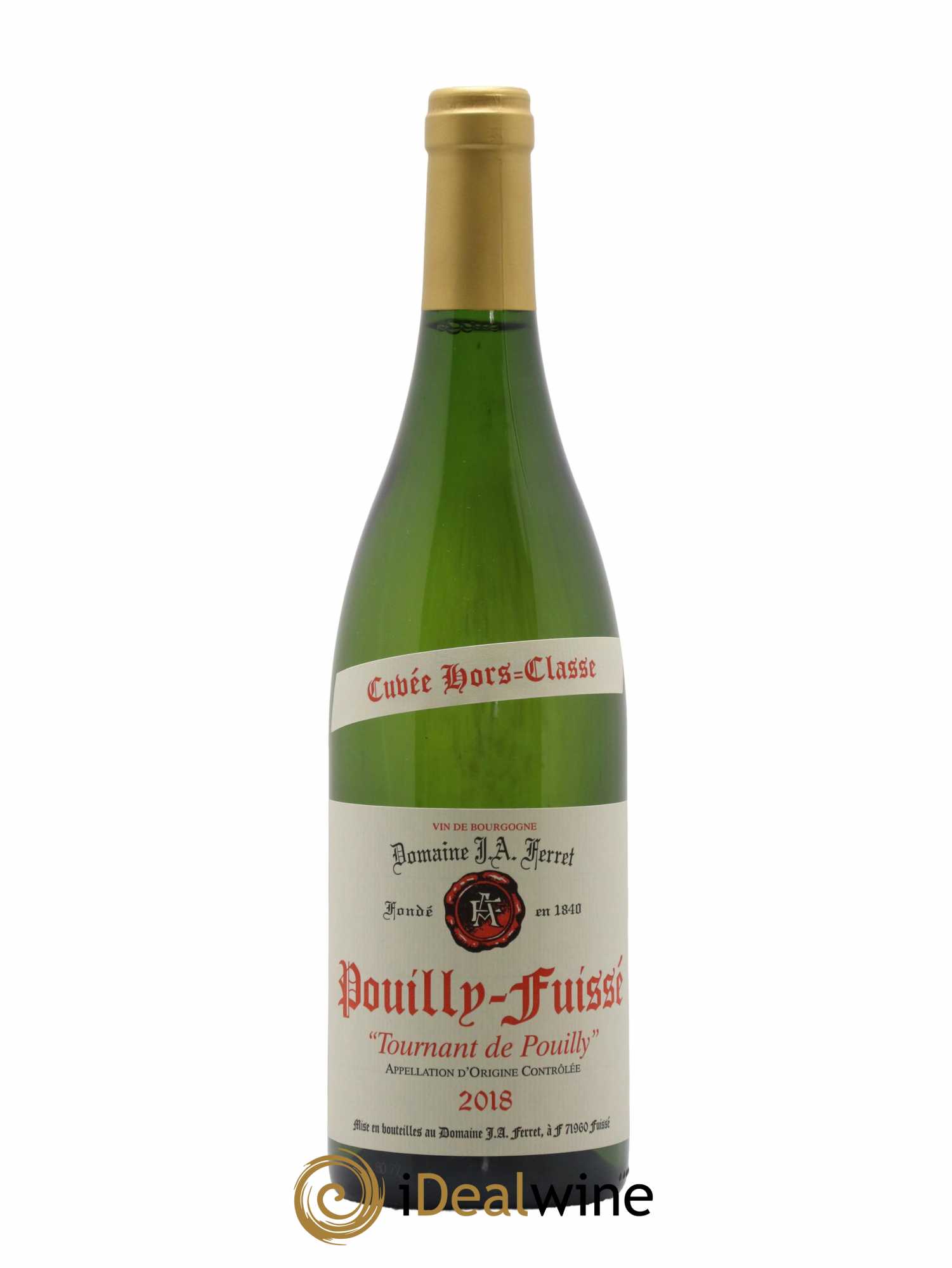 Pouilly-Fuissé 1er Cru Hors Classe Tournant de Pouilly J.A. Ferret (Domaine) 2018 - Lot de 1 bouteille - 0