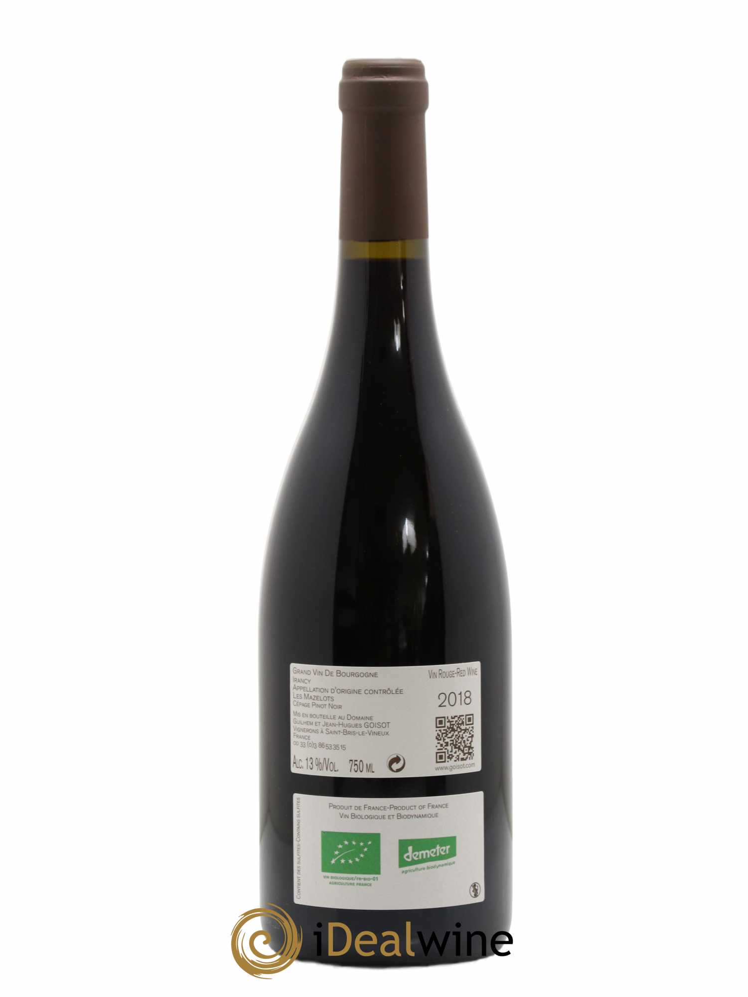 Irancy Les Mazelots Goisot 2018 - Lot de 1 bouteille - 1