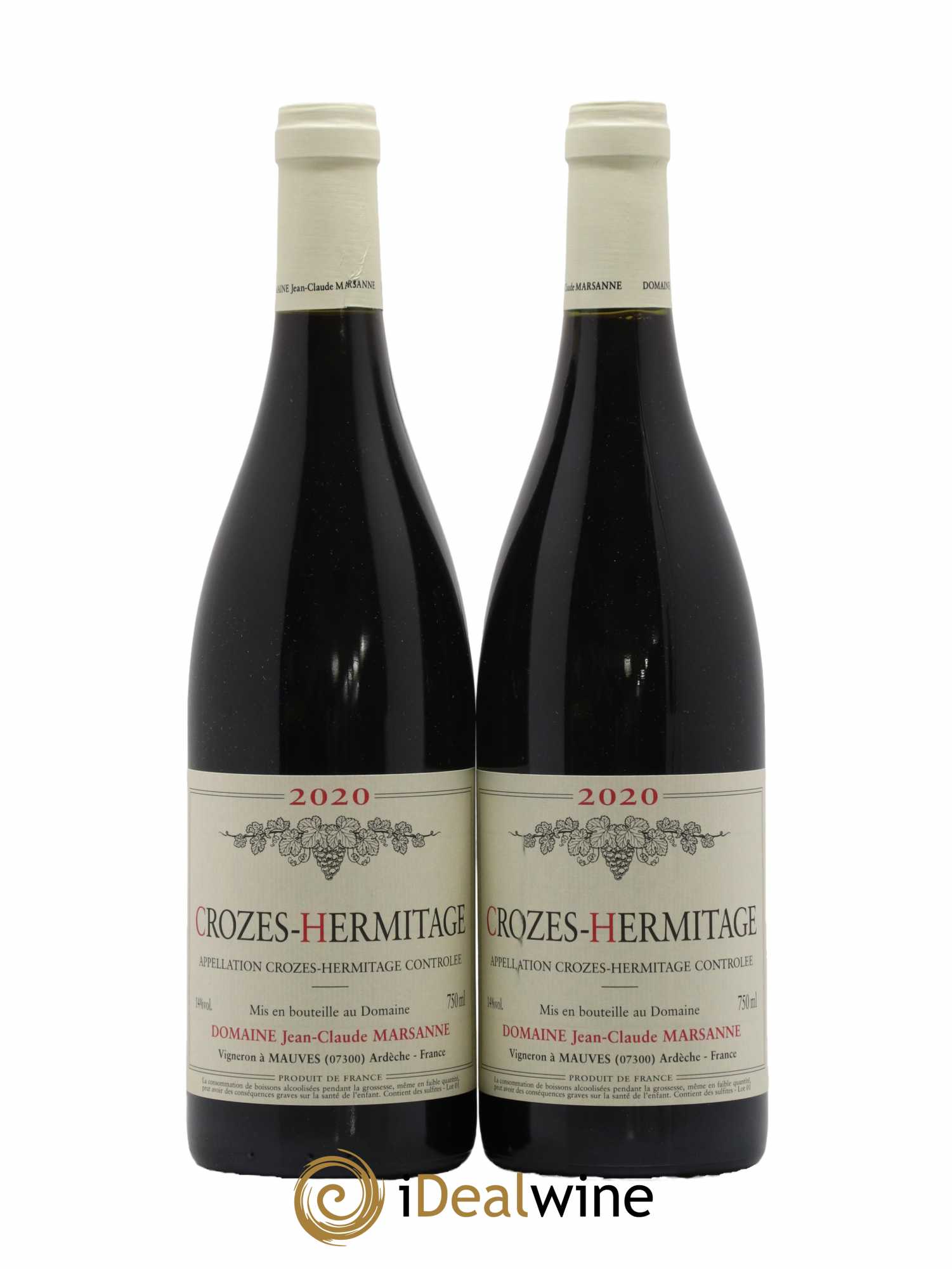 Crozes-Hermitage Jean-Claude Marsanne (Domaine) 2020 - Lot de 2 bouteilles - 0