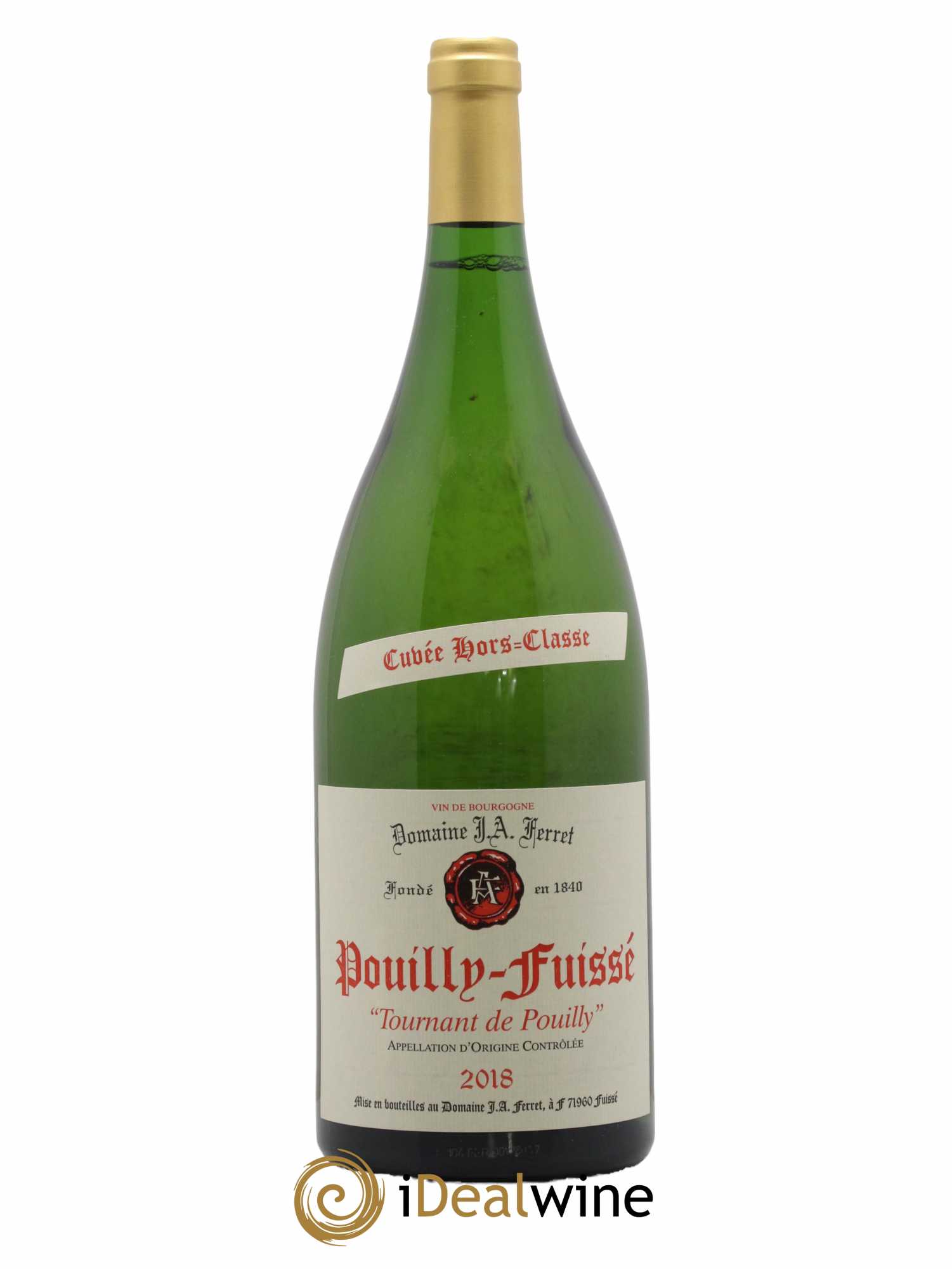 Pouilly-Fuissé 1er Cru Hors Classe Tournant de Pouilly J.A. Ferret (Domaine) 2018 - Lot de 1 magnum - 0